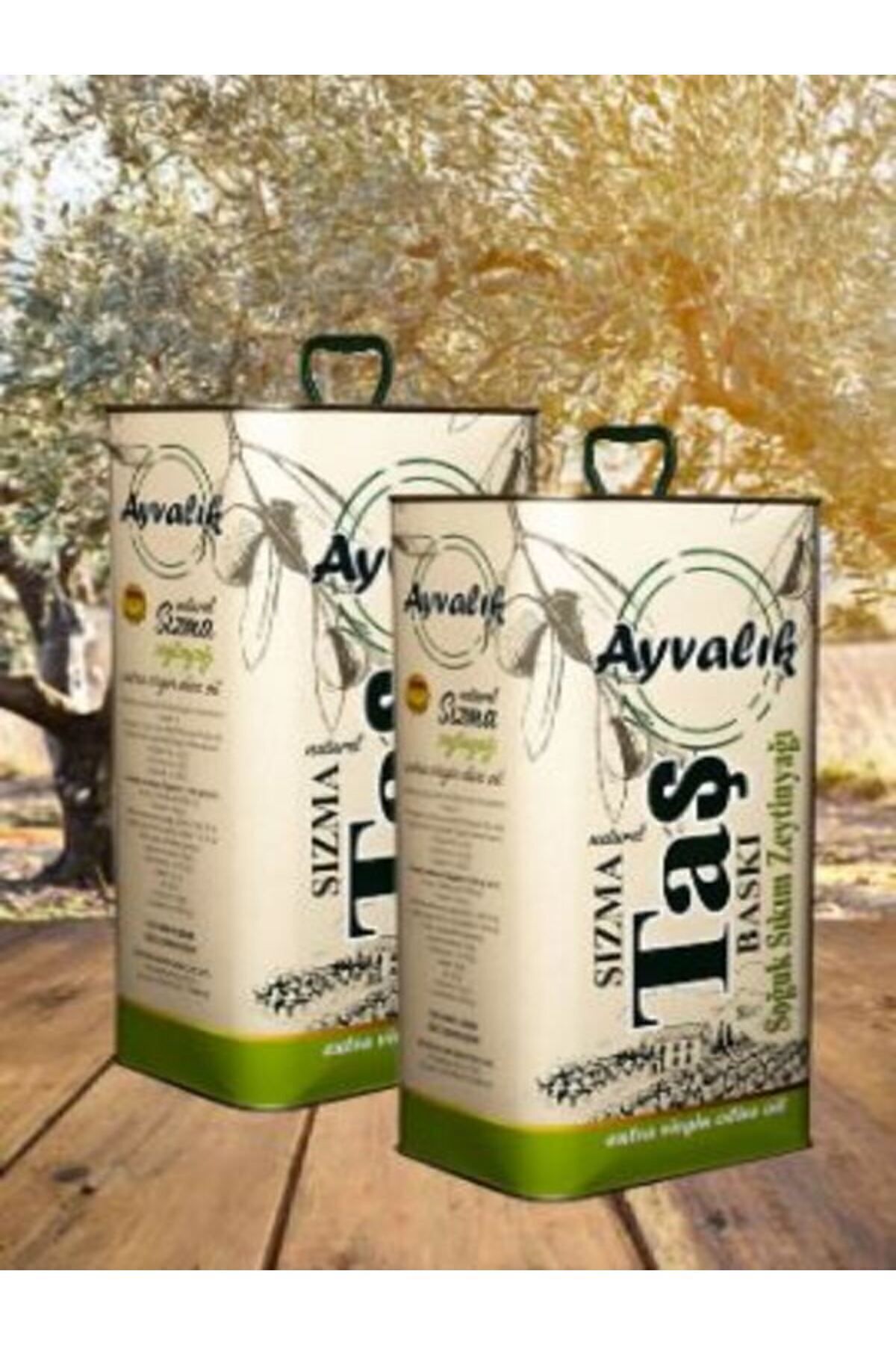 AYVALIK Naturel Sızma Soğuk Sıkım Zeytinyağı 2x5 Lt (2X4400 GR) Teneke