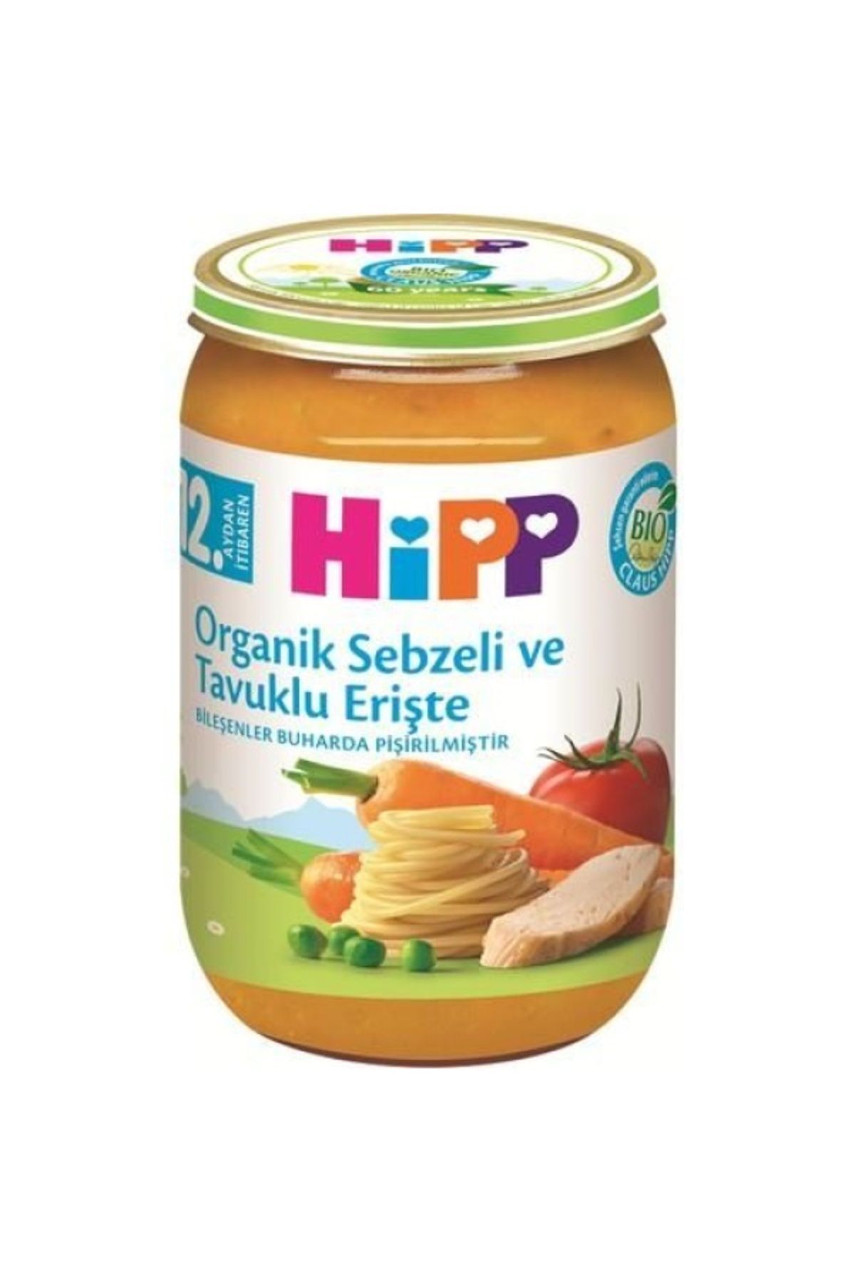 Hipp Organik Sebzeli Tavuklu Erişte 220gr