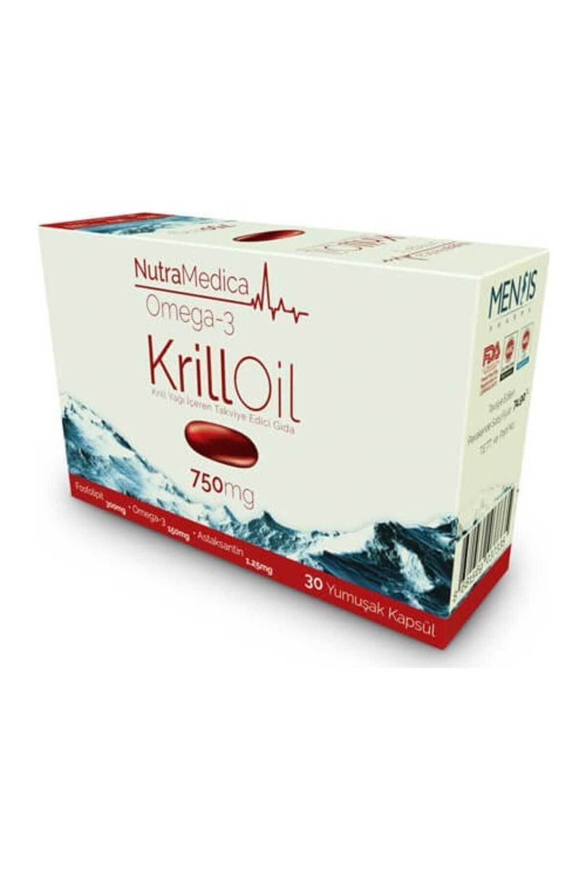 Mensis Pharma Nutramedica Krill Oil Omega 3 750 Mg 30 Kapsül