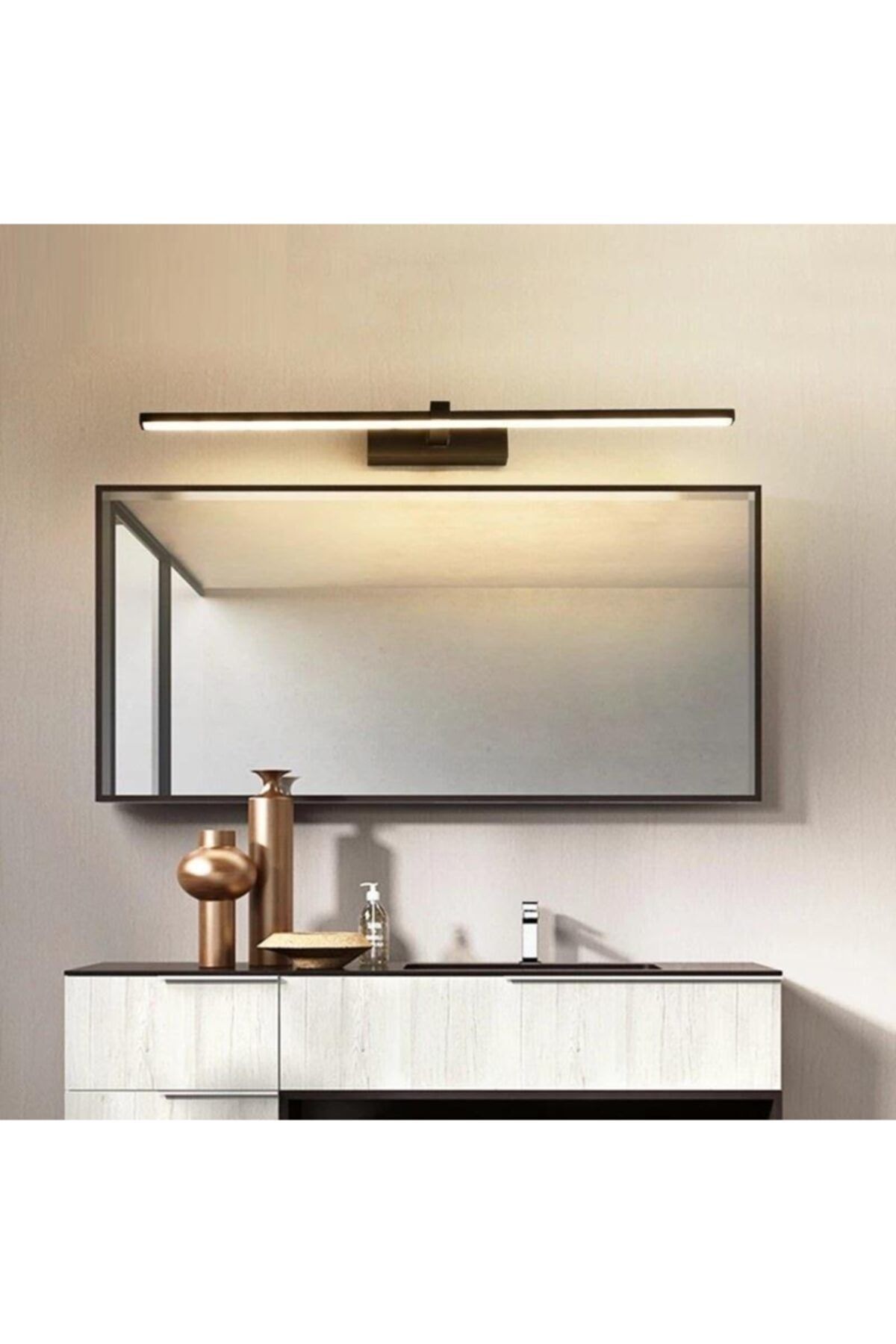 Sinem Avize Siyah 60cm Tablo Ayna Banyo Apliği Günışığı Ledli Aplik