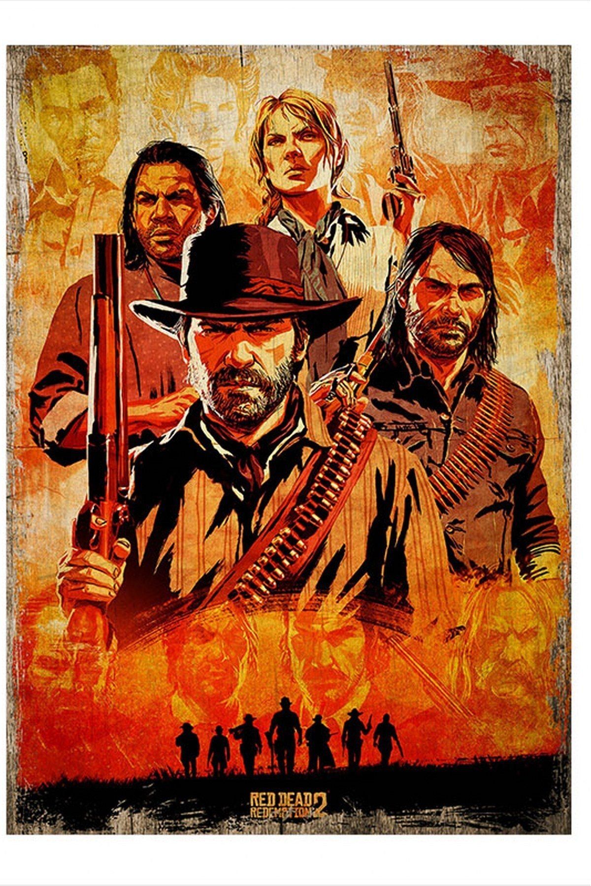 Tablomega Red Dead Redemption 2 Model Ahşap Tablo