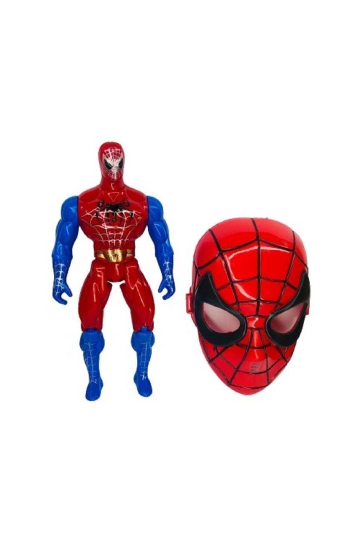 Spiderman Figür Örümcek Adam Karakter Işıklı 29 Cm + Örümcek Adam Maske