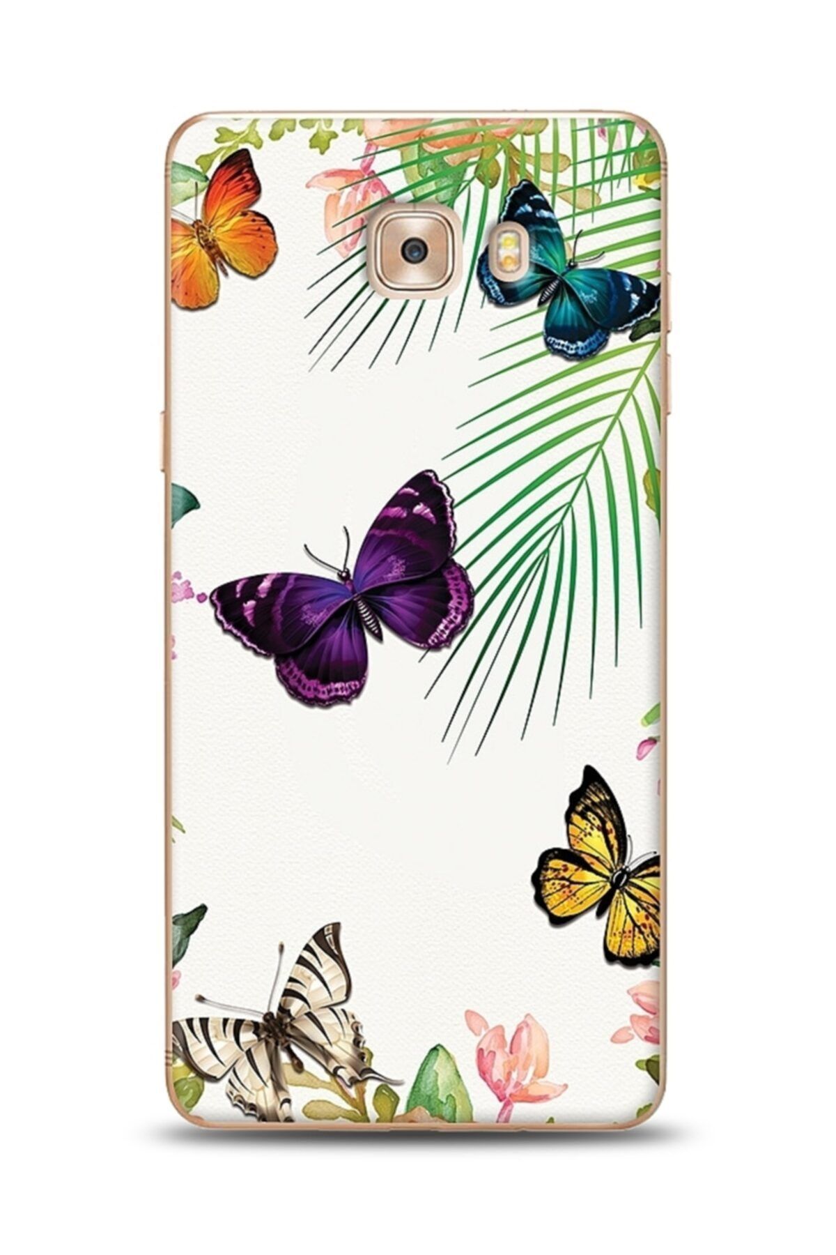 Mobilcadde Samsung Galaxy C9 Pro Tropical Butterfly Resimli Kılıf