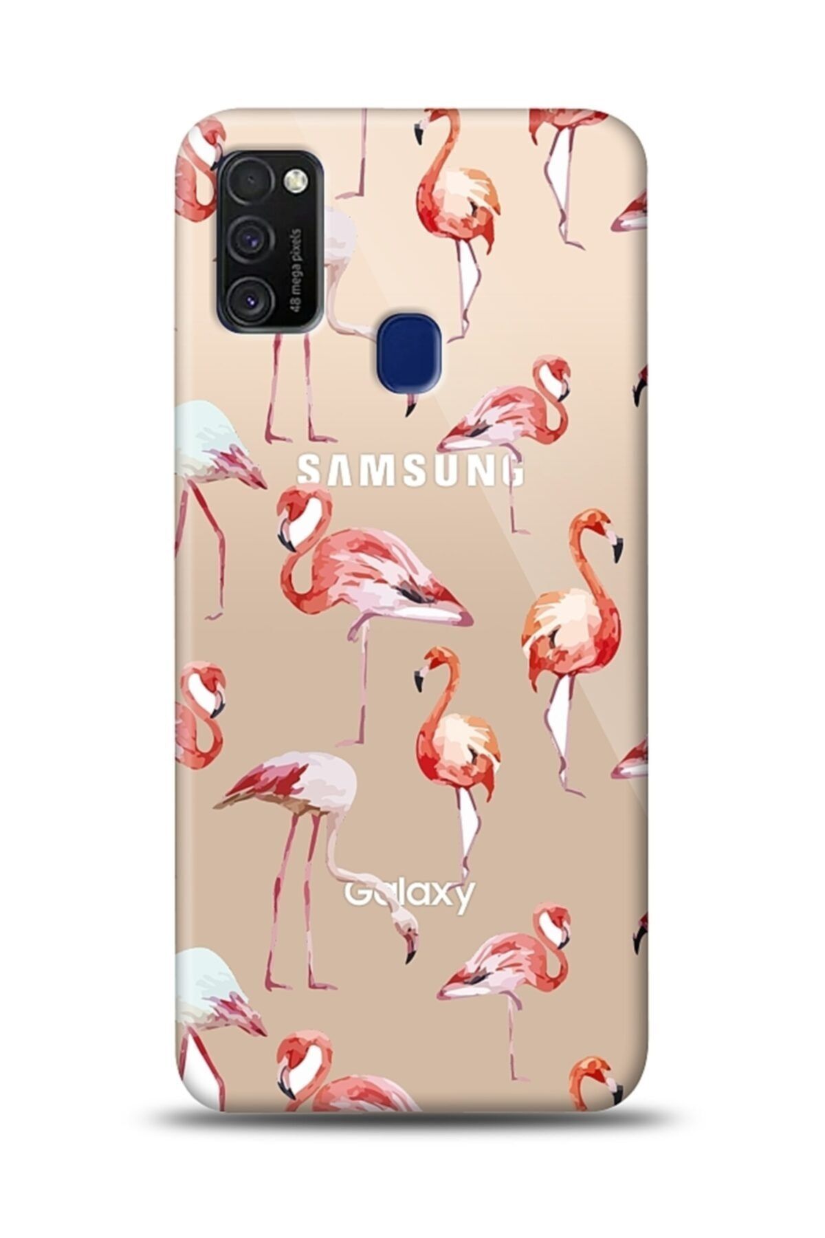 Mobilcadde Samsung Galaxy M21 Uyumlu Flamingo Resimli Kılıf