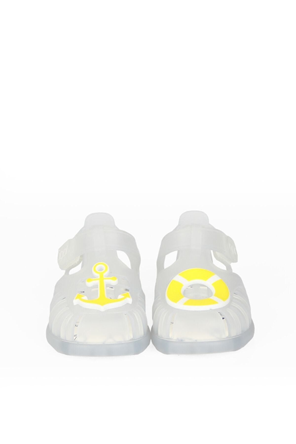 IGOR S10249 Tobby Bantlı Denizci Çocuk Beyaz Sarı Sandalet