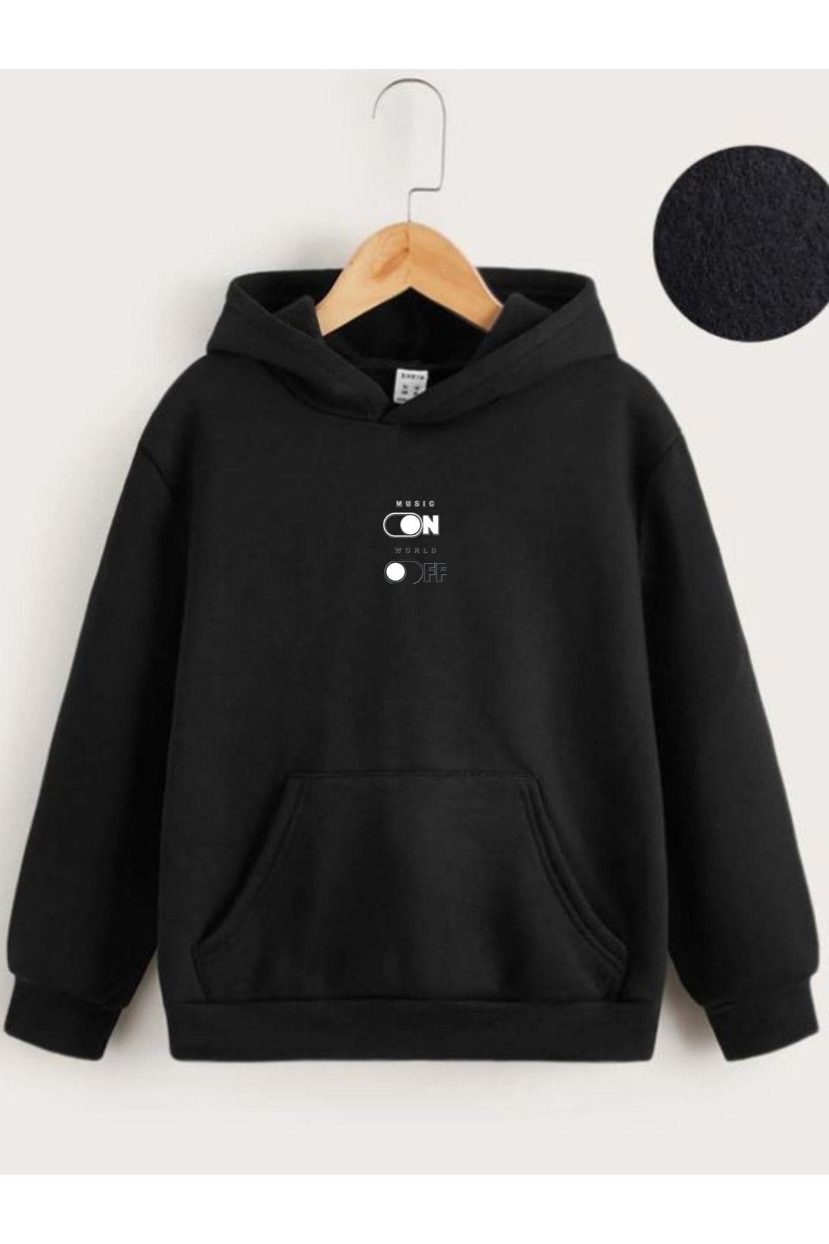 VASK - Kapüşonlu Çocuk Sweatshirt On-off Baskılı