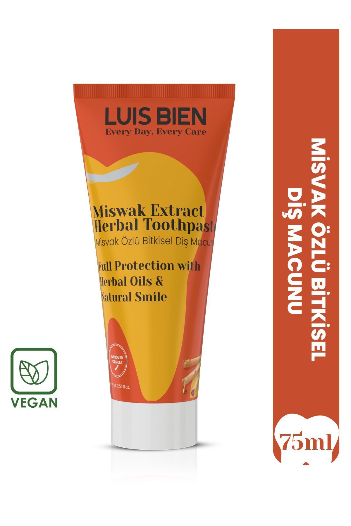 Luis Bien Misvak Özlü Beyazlatıcı Diş Macunu | Bitkisel Içerik | Ağız Kokusu Önleyici 75 ml