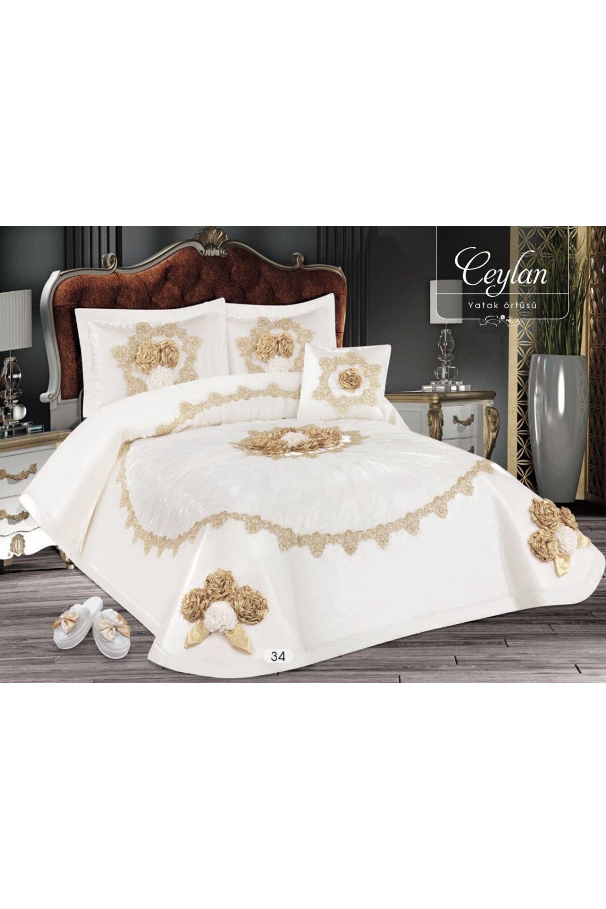 BALADI HOME çift kişilik çeyizlik yatak örtüsü King sayısı  yüksek kalite  4 parça  ( satan )