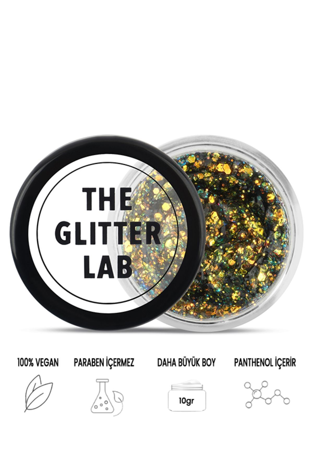 The Glitter Lab Jel Formlu Parlak Glitter - Drastic Gold