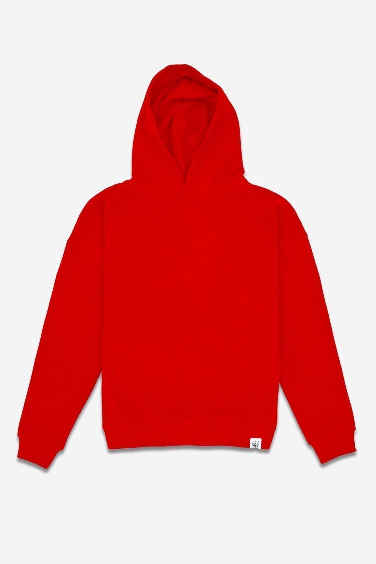 WWF Market Basic Super Soft Hoodie - Kırmızı