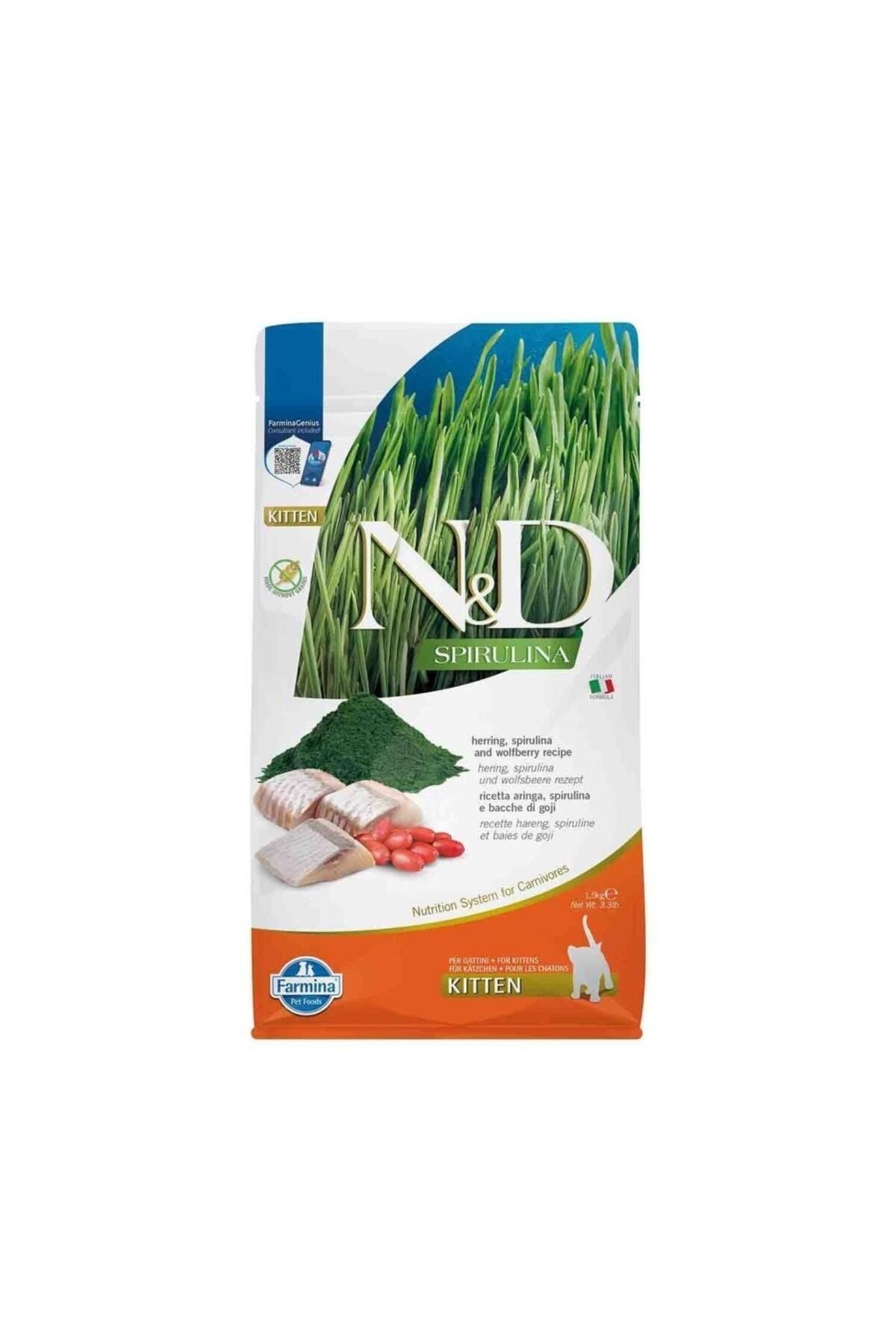 N & D ND Spirulina Balıklı Yavru Kedi Maması 1,5kg