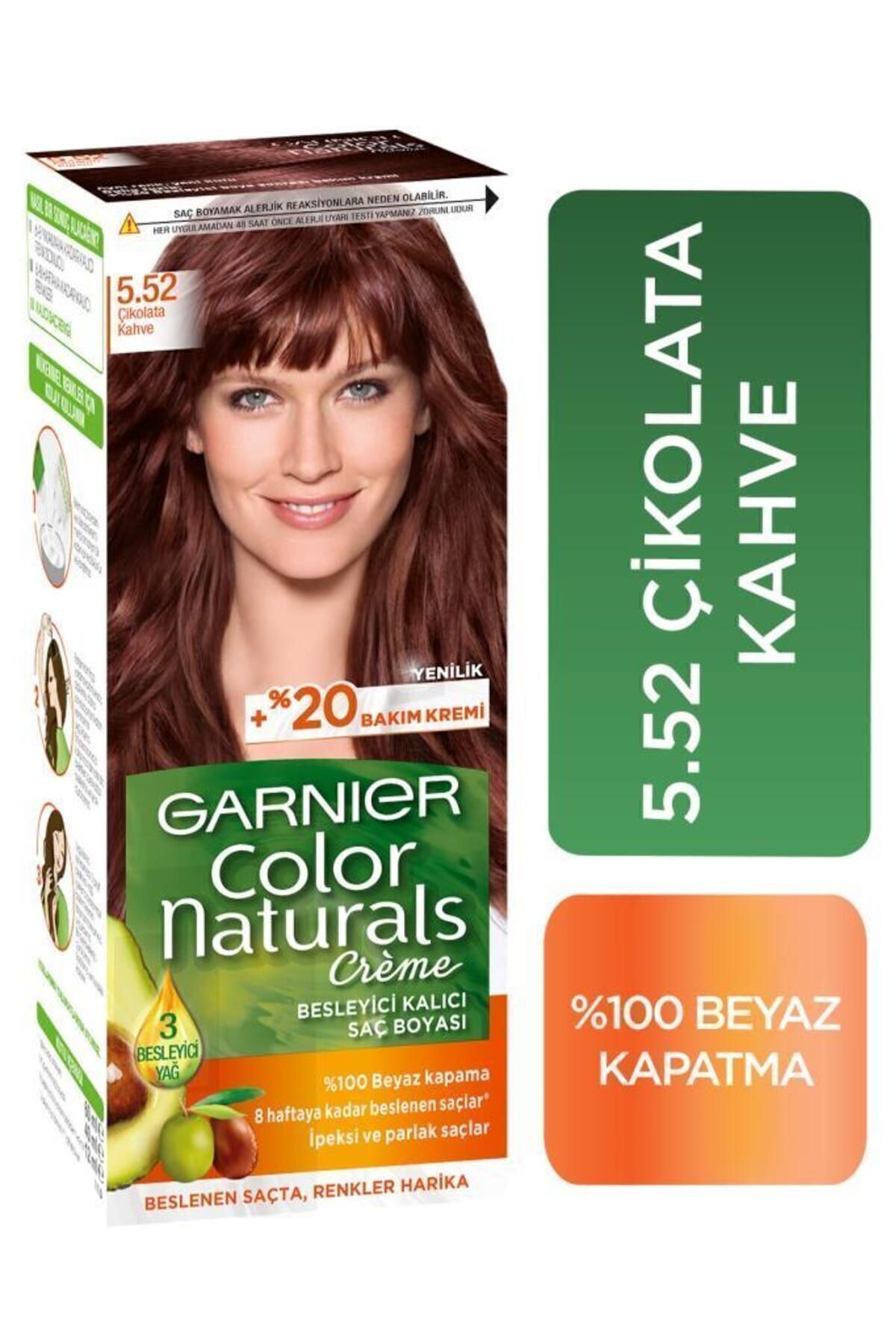 Garnier Color Naturals Saç Boyası 5.52 Çikolata Kahve