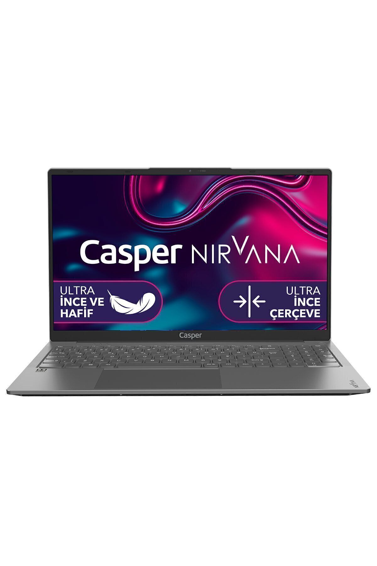 CASPER Nirvana X600.5500-8V00X-G-F AMD Ryzen 5-5500U 8GB 500GB Nvme SSD 15.6" DOS Gri Dizüstü Bilgisayar