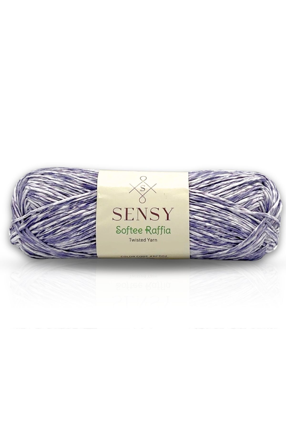 SENSY Premium Softee Raffia Yumuşak Ebruli Kağıt İp Çok Renkli Rafya İp El Örgü İpi Mor Batik