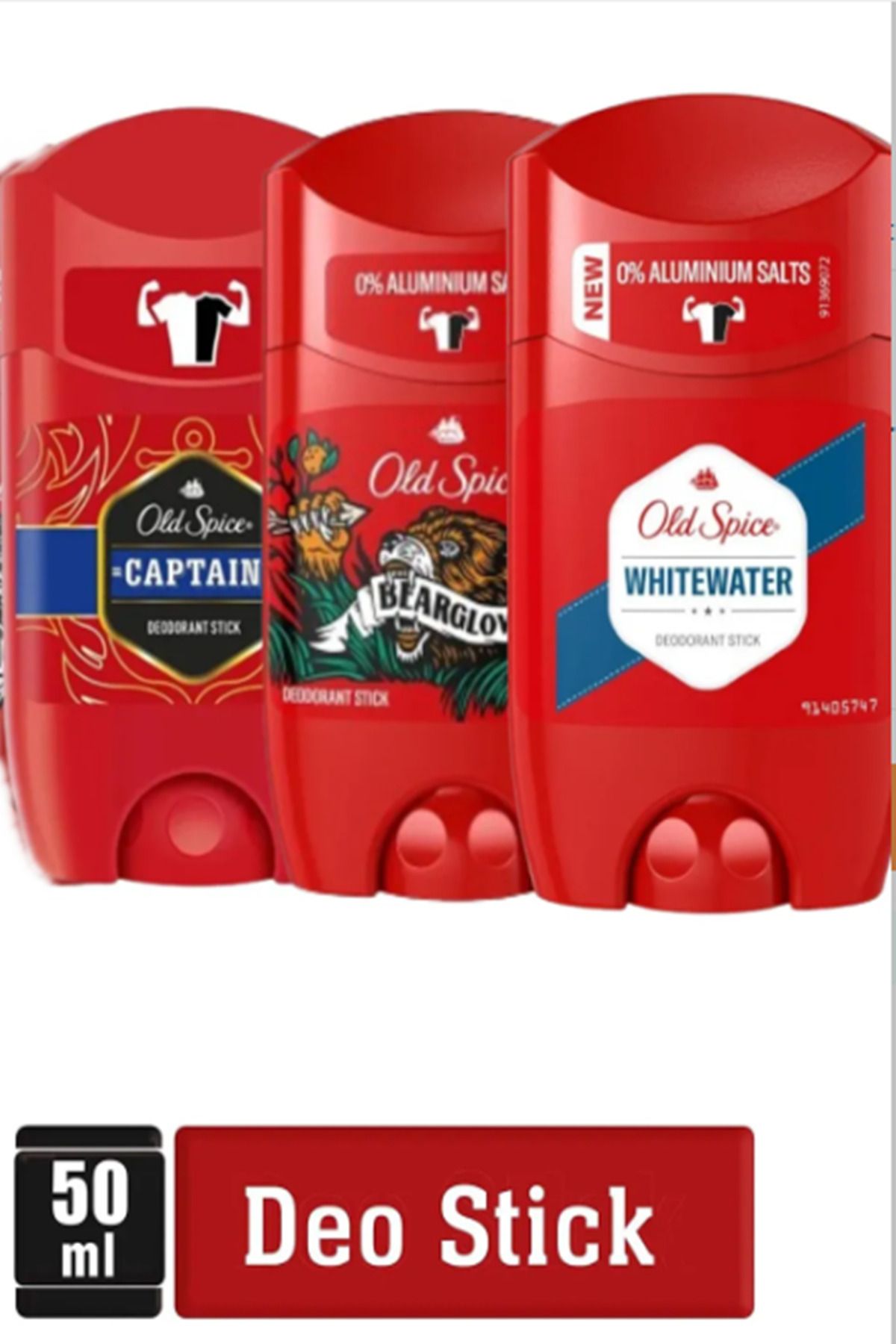 Old Spice Deodorant 3 'lü Fırsat Set (Captain-Bearglove-Whitewater 50 ML DEODORANT)