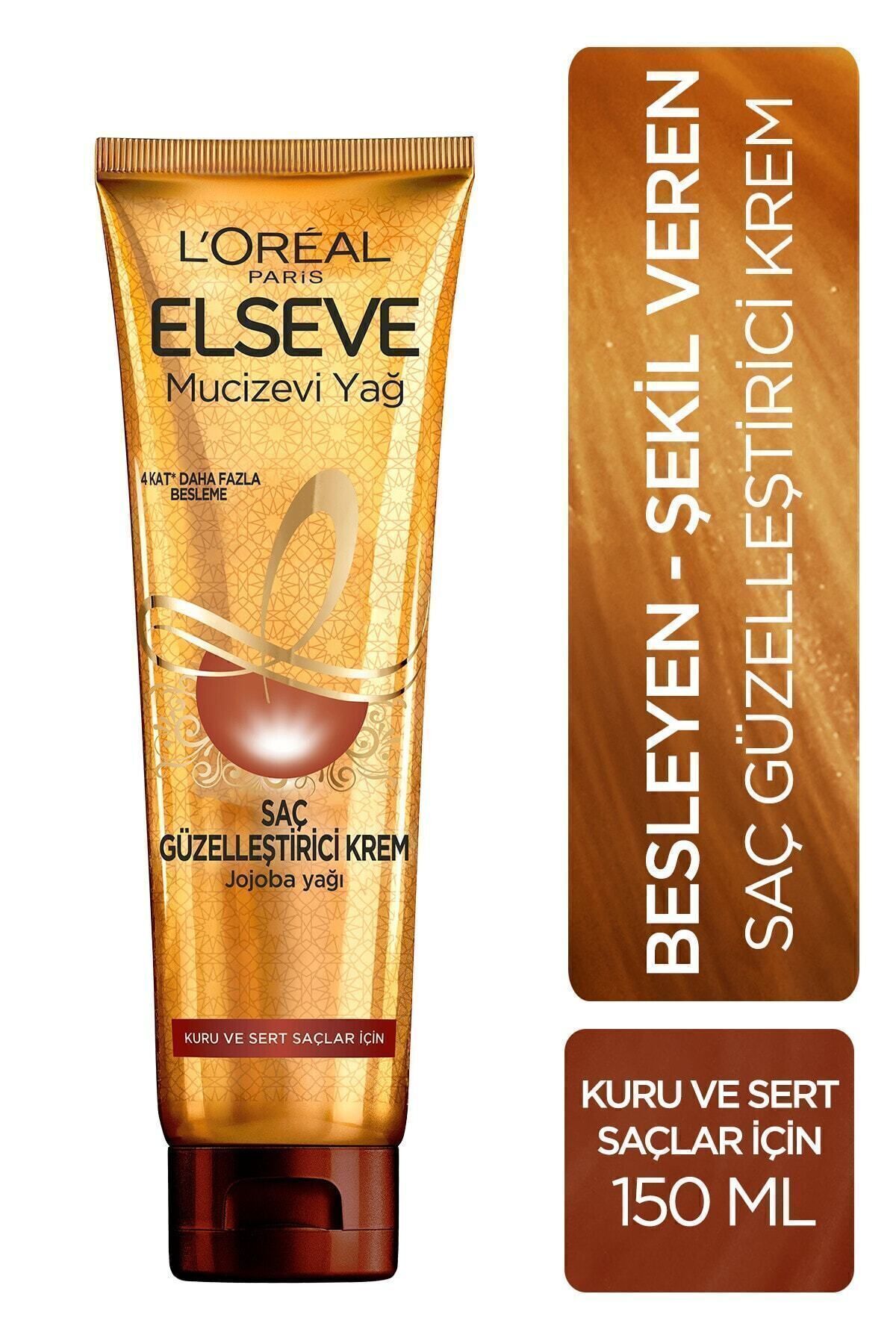 Elseve L'oréal Paris Mucizevi Yağ Saç Güzelleştirici Krem 150 ml - Kuru Ve Sert Saçlar