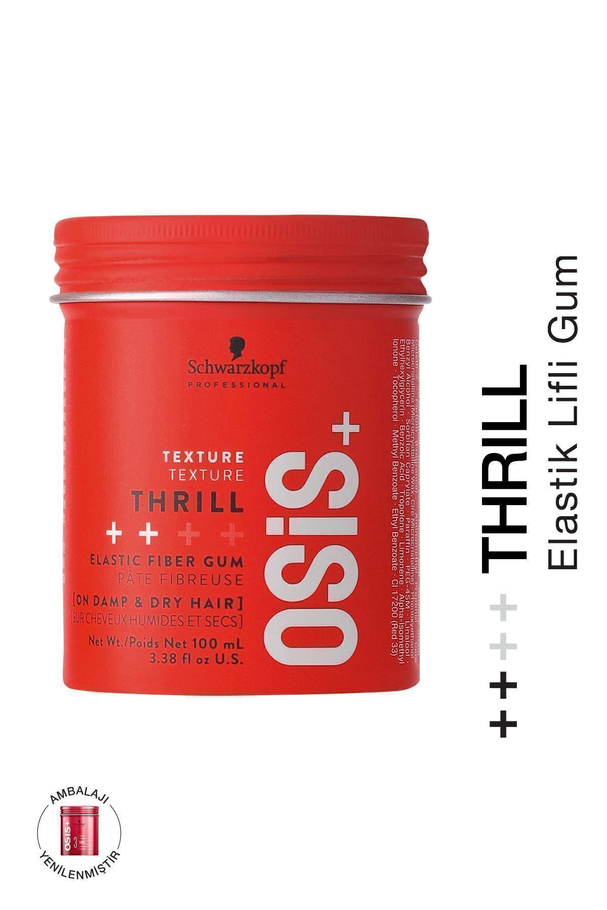 Osis Thrill Elastik Lifli Gum Şekillendirici Orta Tutuş 100ml | Parlaklık Veren Gum Wax