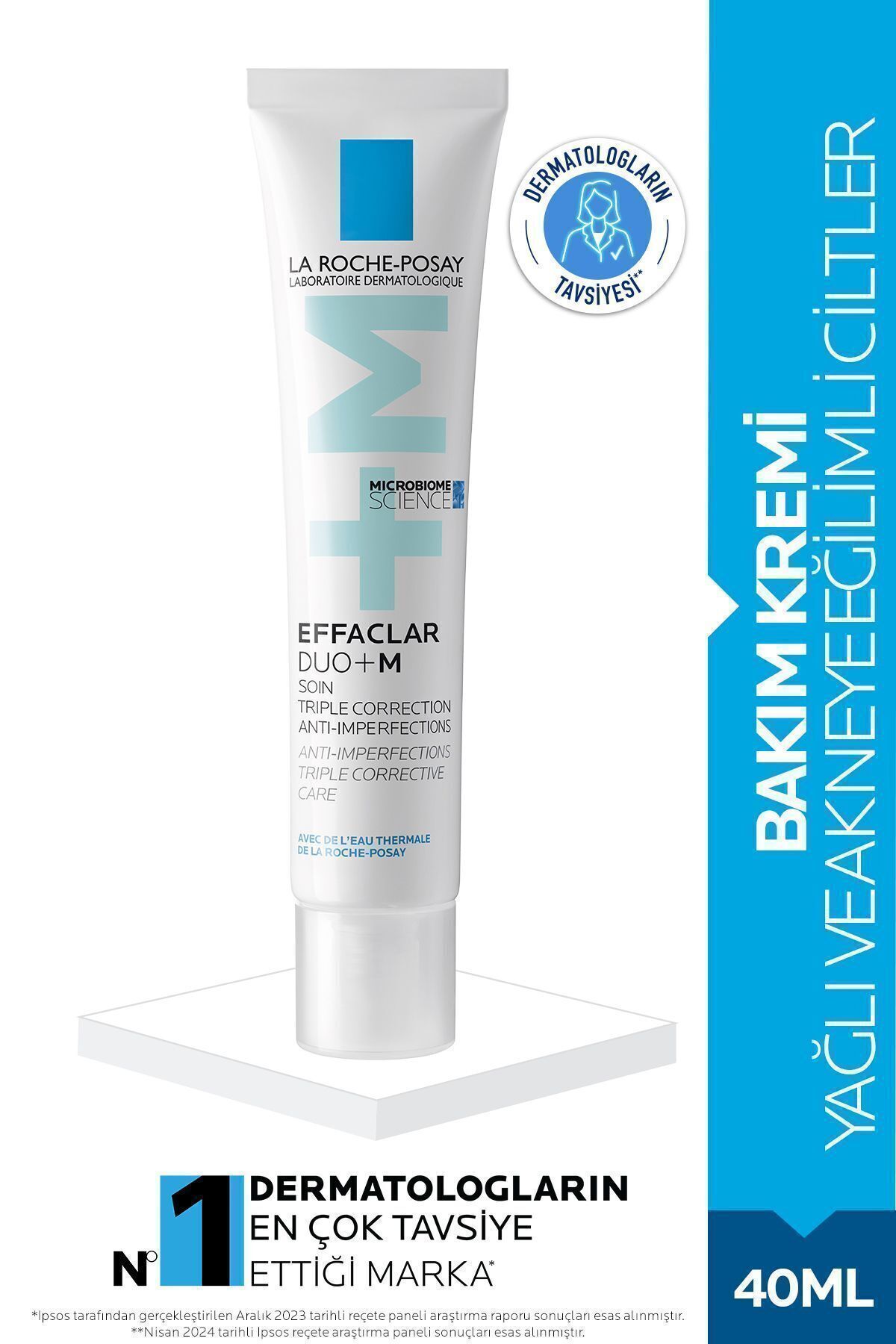 La Roche Posay Effaclar Duo+M Yağlı, Akne/Sivilce Eğilimli Ciltler için Yüz Bakım Kremi 40ml