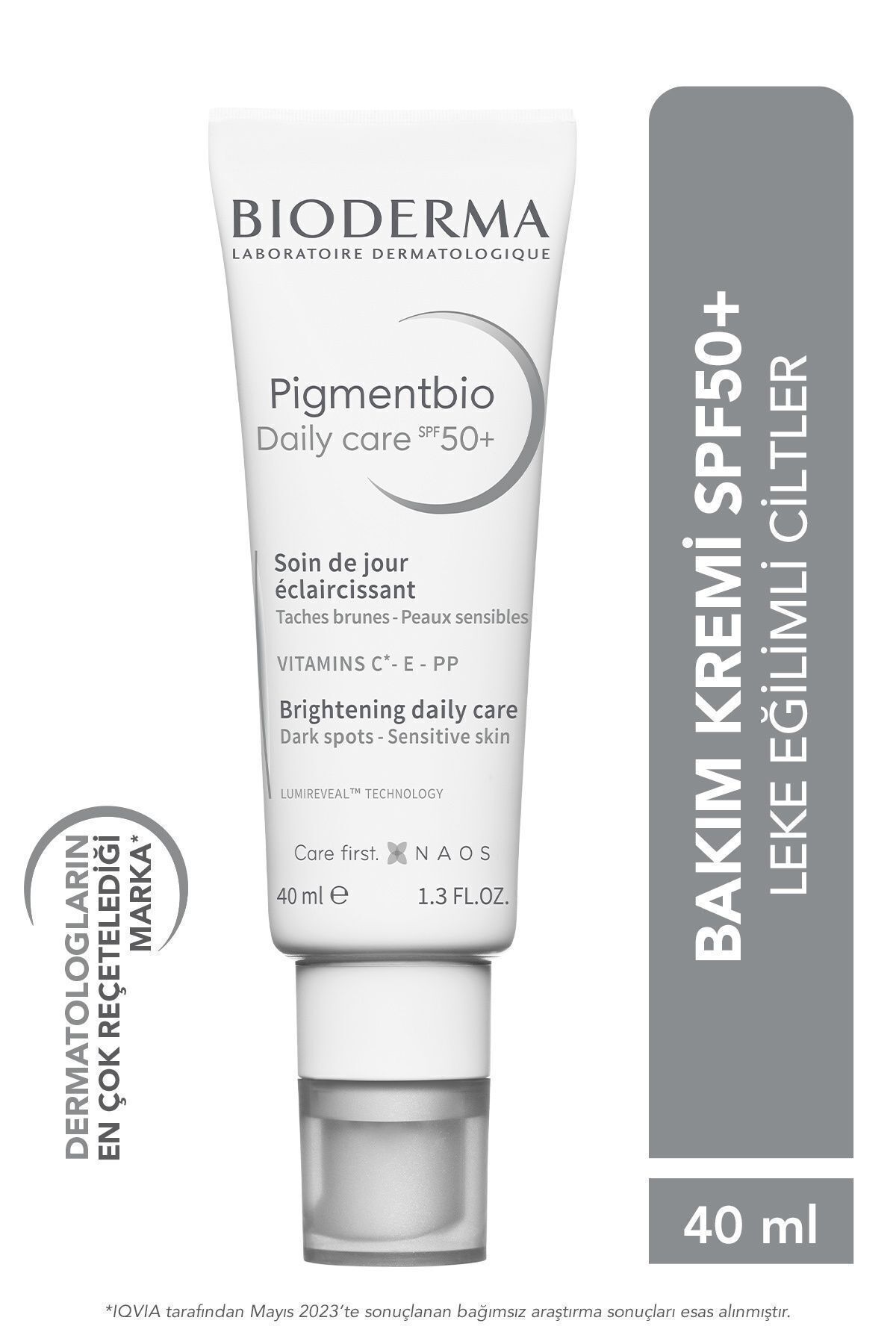 Bioderma Pigmentbio Daily Care Spf50 Leke Karşıtı Aydınlatıcı Güneş Koruyucu E Ve C Vitamini Krem 40 ml