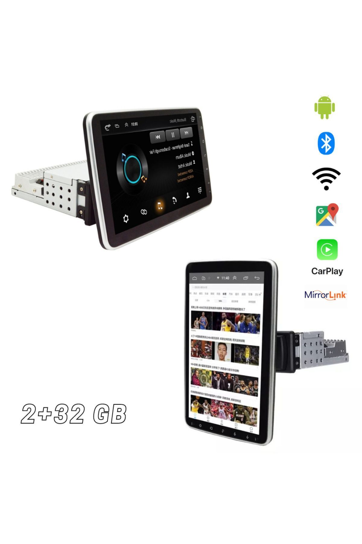 All Avcill Üniversal Android 10 Inç Tablet Teyp Multimedya Mirrorlink/bluetooth/google Haritalar/1080p Ekran
