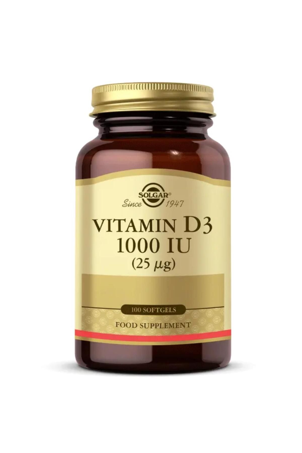 Solgar Vitamin D3 1000 Iu 100 Kapsül