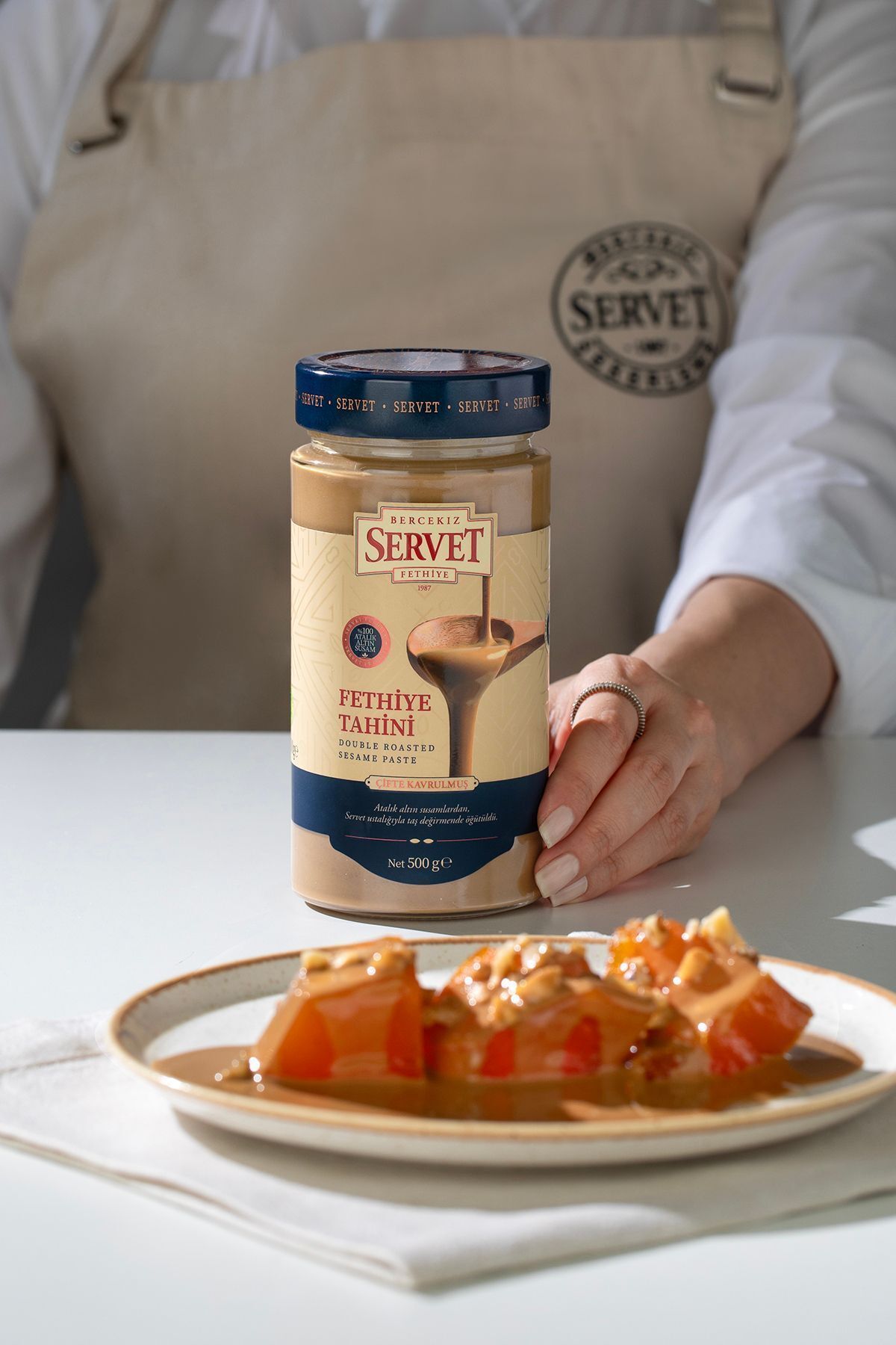 BERCEKIZ SERVET ŞEKERLEME Çifte Kavrulmuş Taze Fethiye Tahini - 500 gr