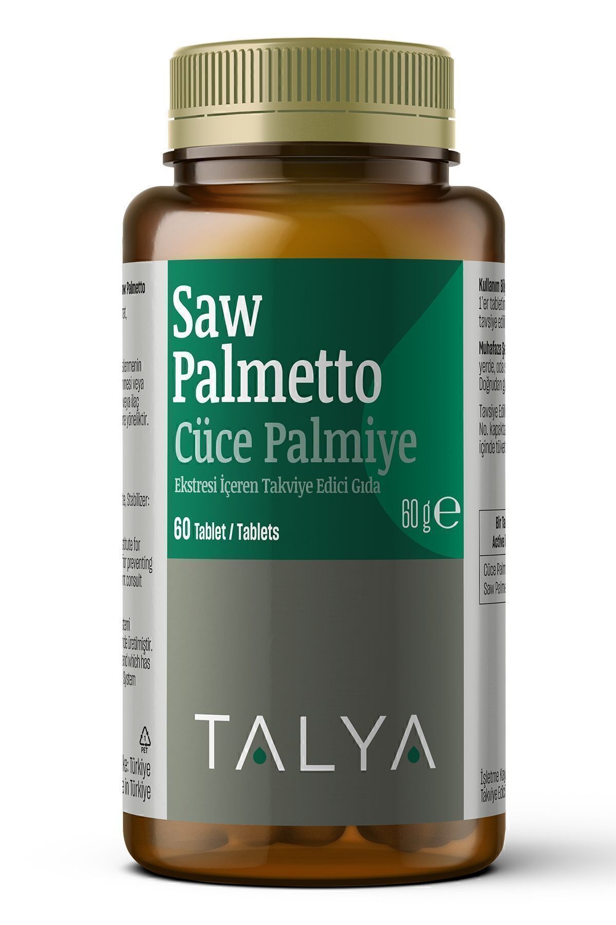Talya Saw Palmetto Cüce Palmiye Ekstresi Içeren Takviye Edici Gıda, 60 Tablet