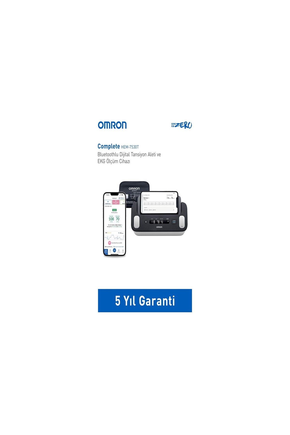 Omron Complete Hem-7530t - E3 Complete Otomatik Üst Kol Tansiyon Aleti Ekg Cihazı