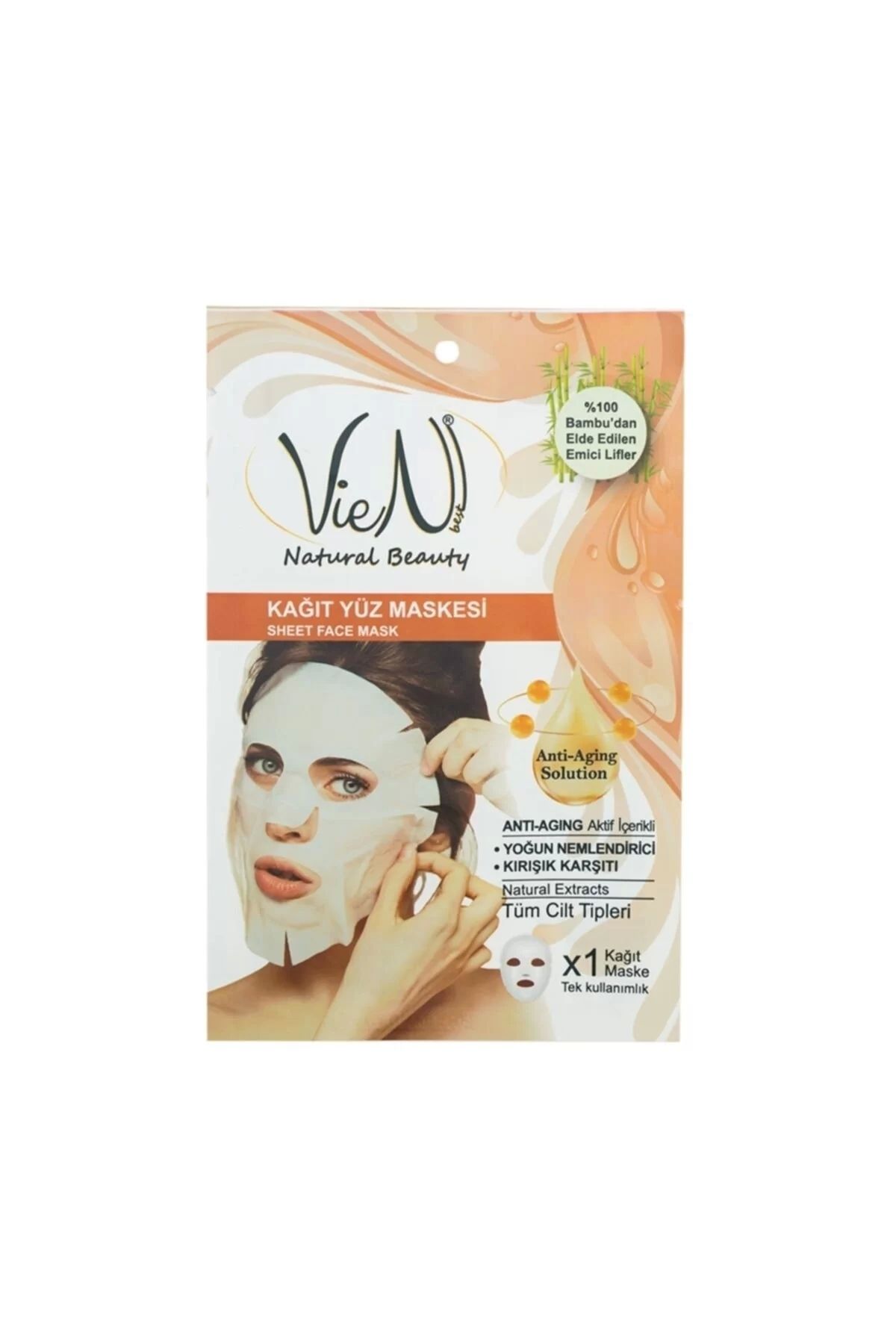 Vien Kağıt Yüz Maskesi Anti Aging Yoğun Nemlendirici Kırışıklık Karşıtı