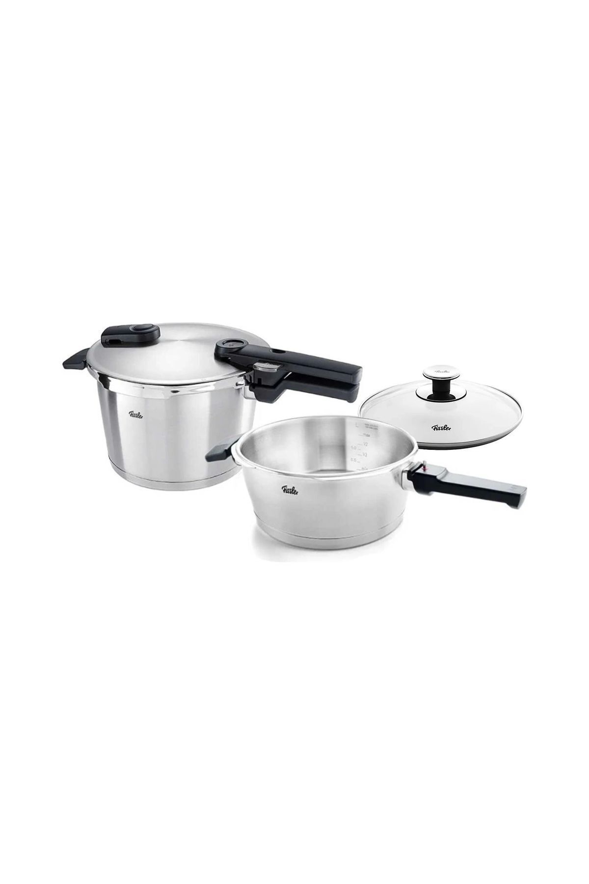 Fissler Vitaquick Premium 6 3,5 Lt Düdüklü Tencere Seti Cam Kapak