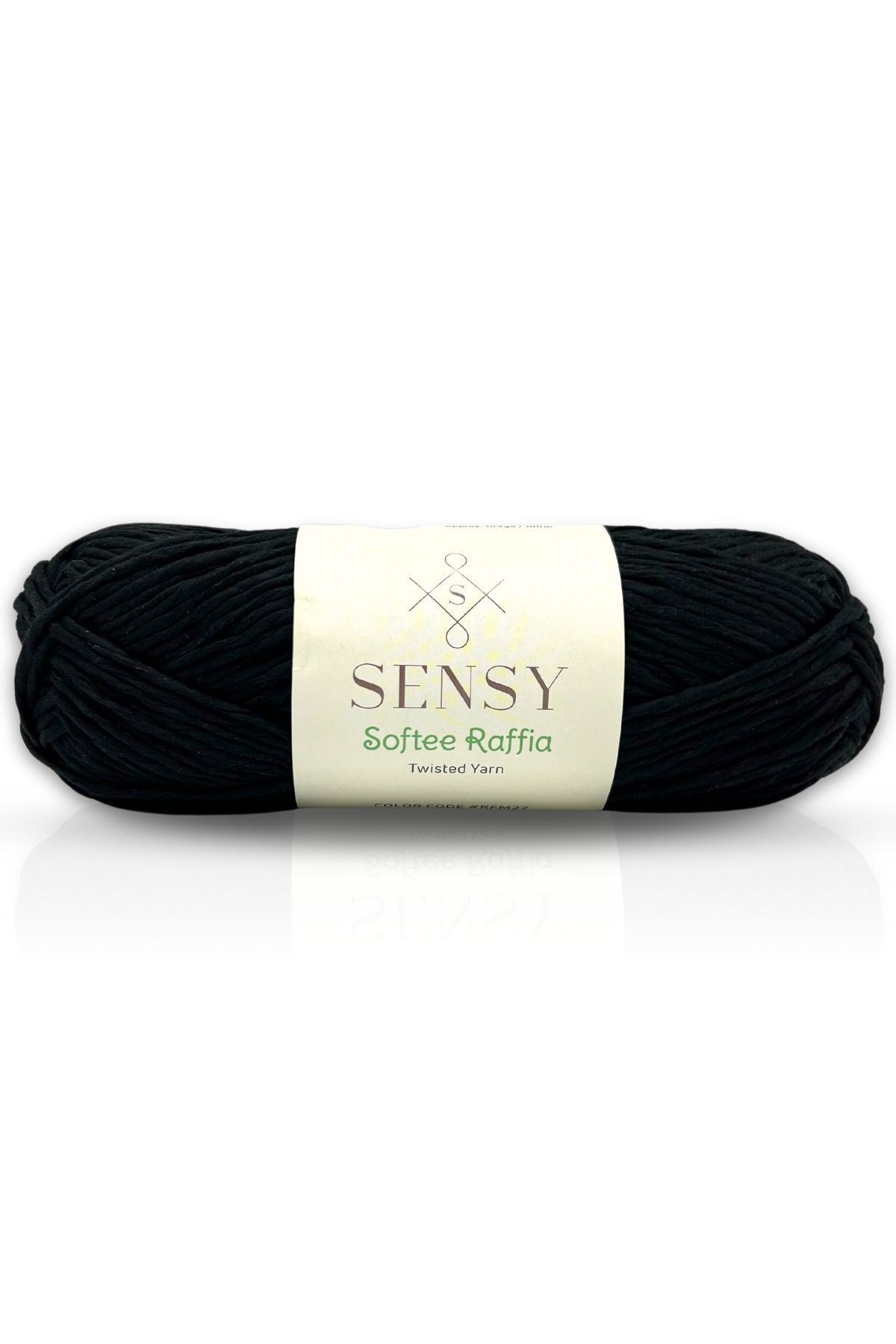 SENSY Premium Softee Raffia Yumuşak Rafya İpi Kağıt İpi El Örgü İpi Hobi İpi Supla İpi Çanta İpi Siyah