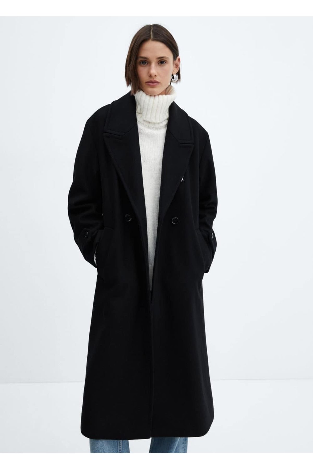 MANGO Oversize yün palto