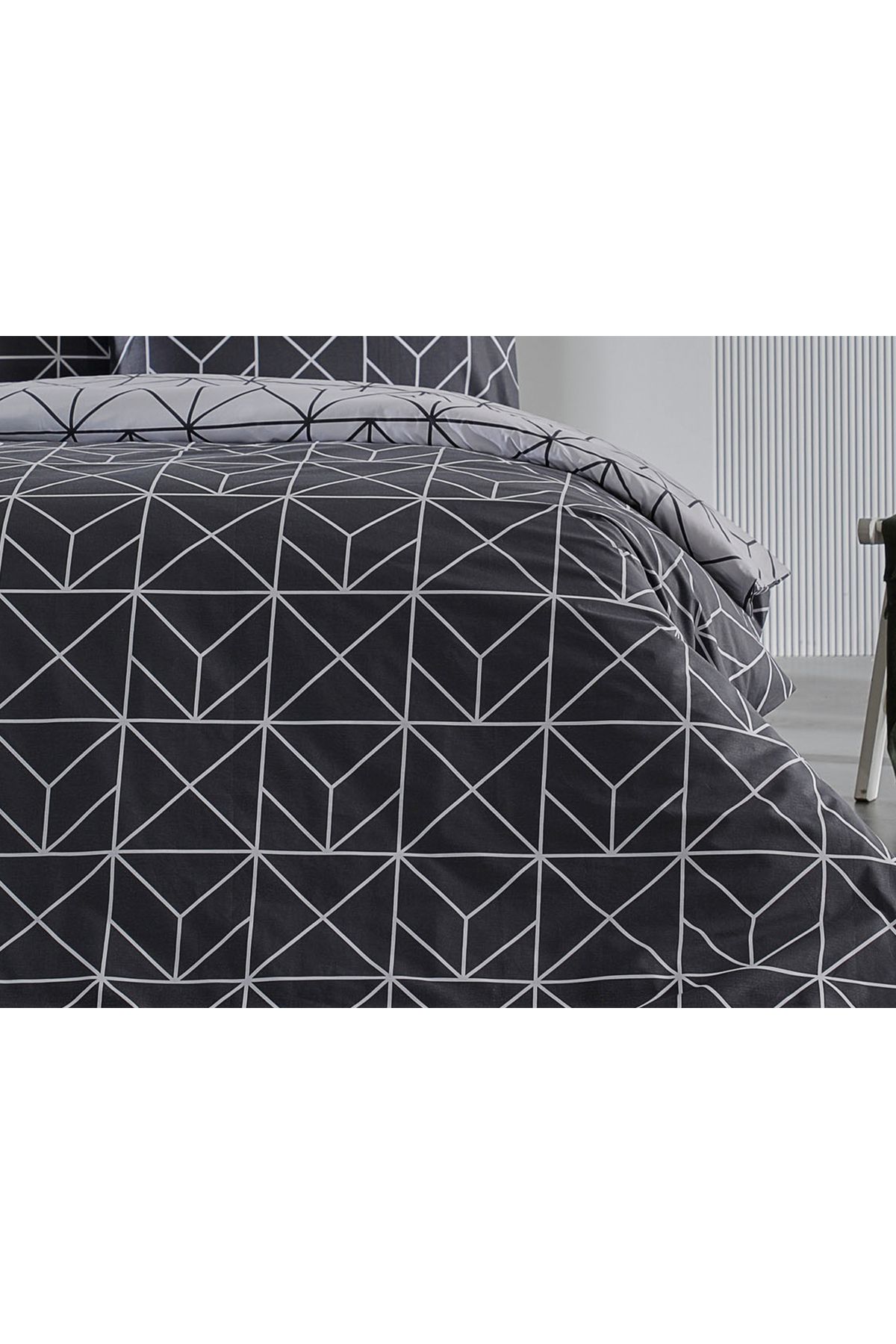 Doqu Home Ranforce Polka Nevresim Takımı Tek Kişilik - Antrasit