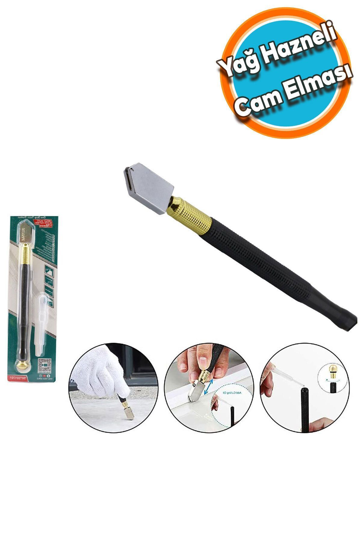 NZB Cam Kesici Elması Yağlı 178 mm Profesyonel Kesici THT561781 Elmas Cam Kesme Tekerleği Camcı Kiti