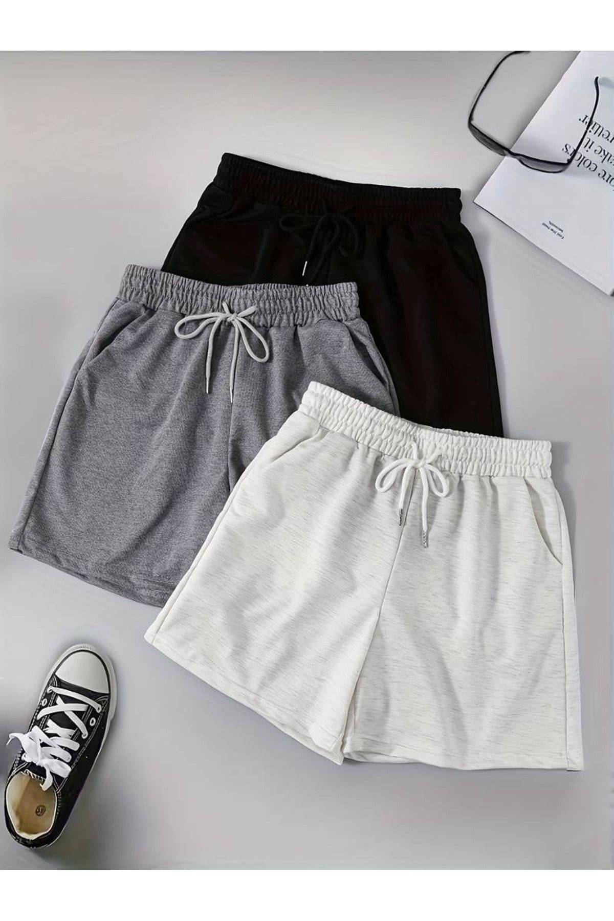 EYAX MODA 3'LÜ KADIN ŞORT