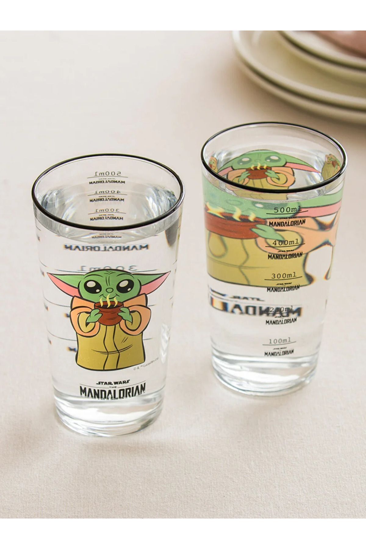 LC Waikiki STAR WARS BASKILI 2'Lİ CAM BARDAK 570ML