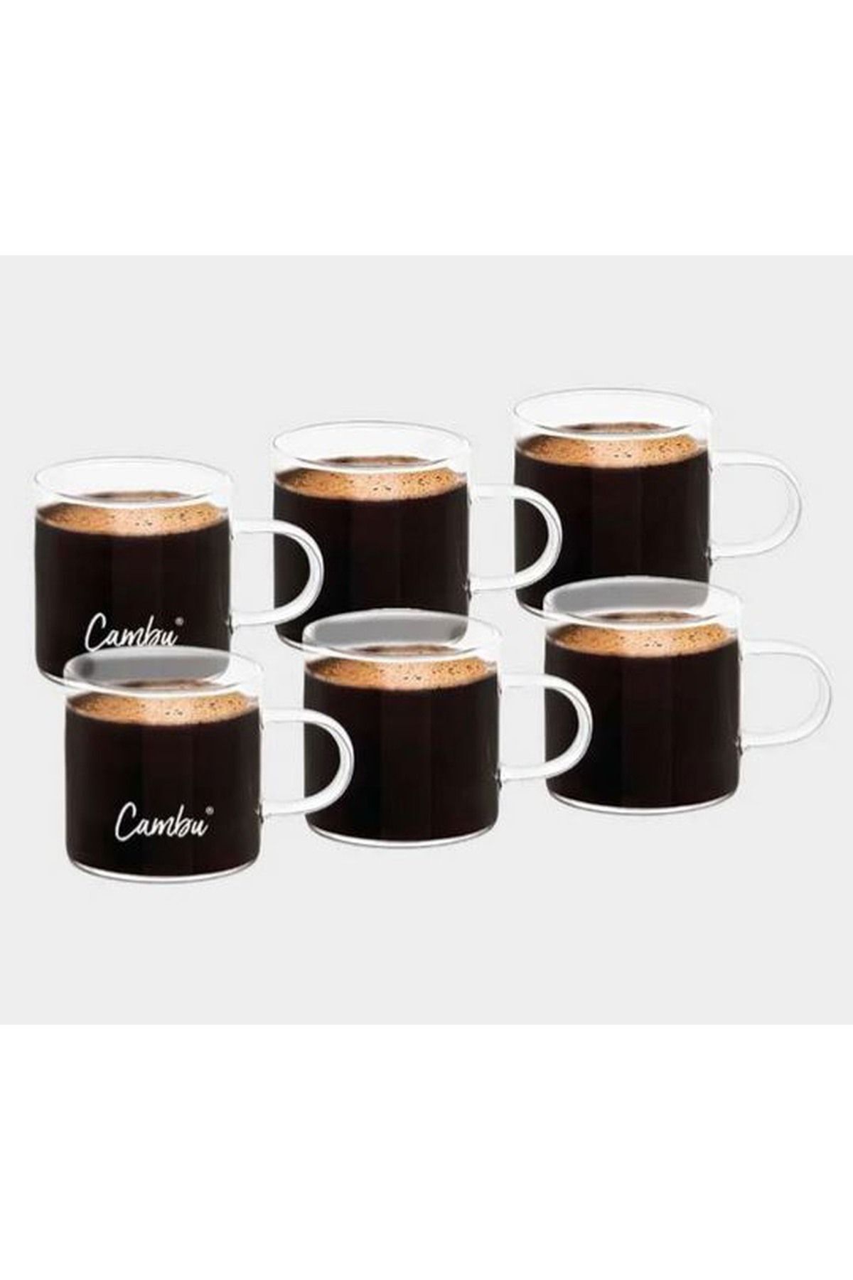 Cambu Borosilikat Espresso Bardağı Cam 6'lı 125 ml
