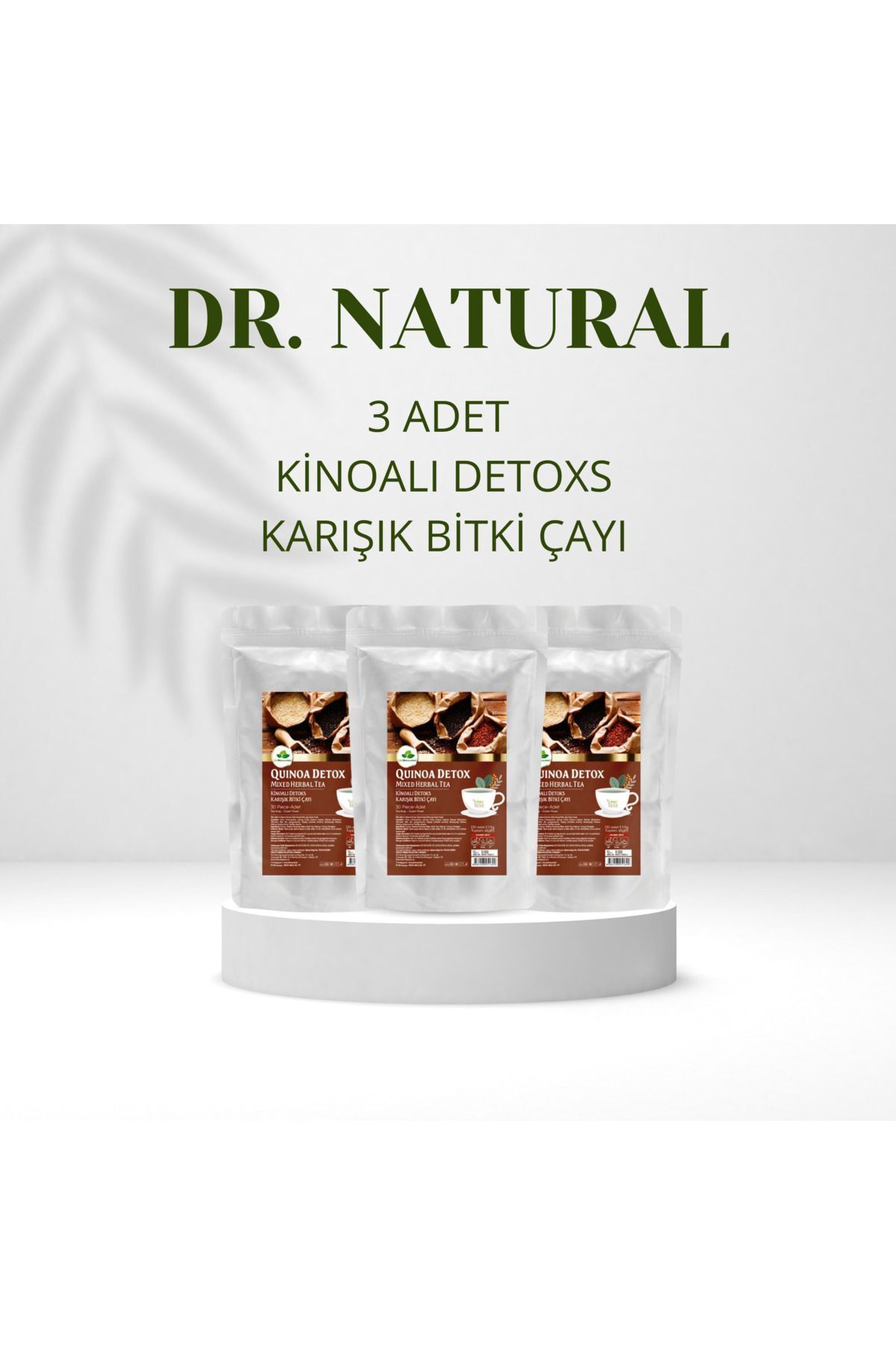 DRNATURAL Kinoa Detox Çayı Bitkisel Karışımlı Detoks Form Çayı ( 3 Adet )
