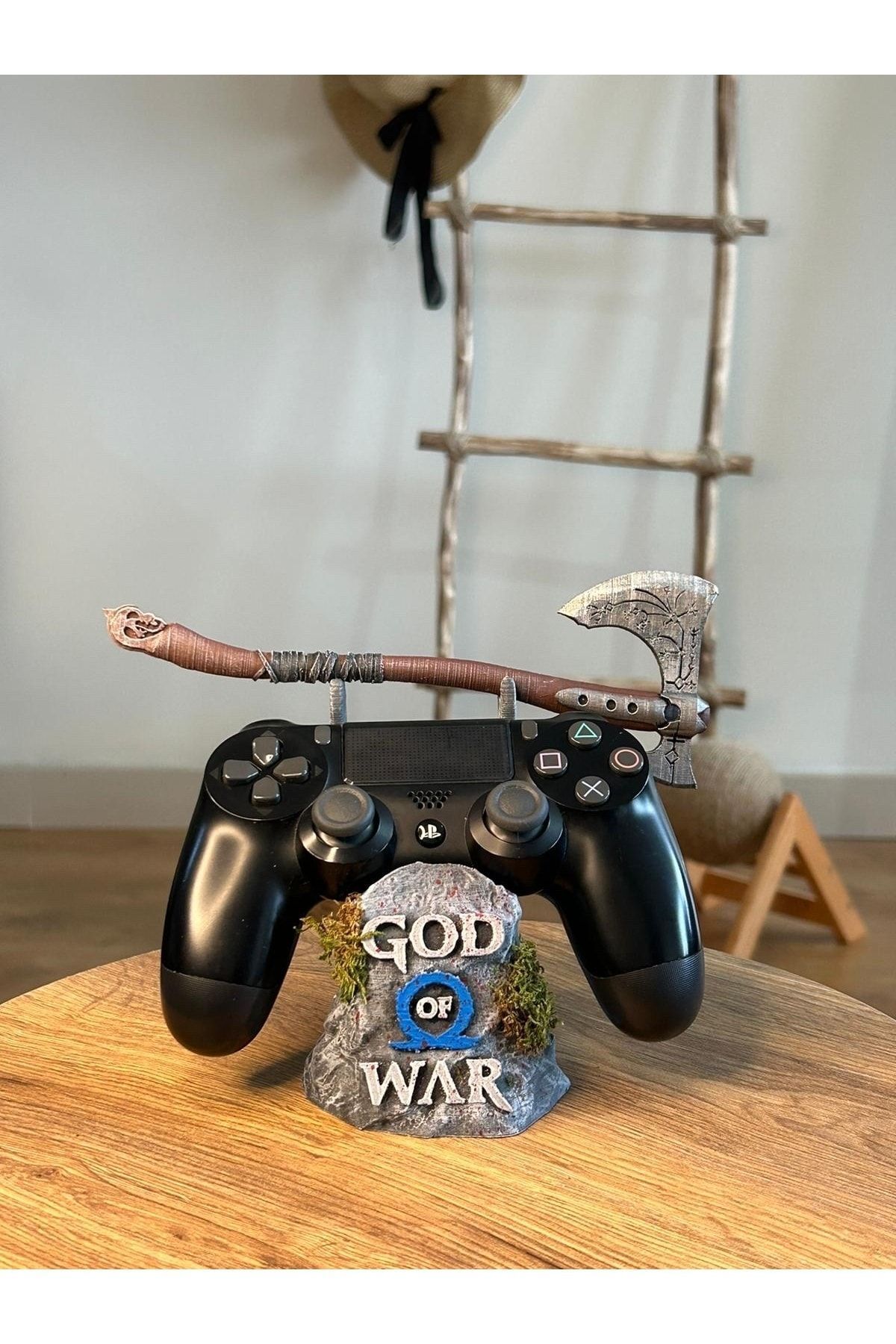 TURUNCUHANE God Of War Kratos Leviathan Ps4 Dualshock Joystick Standı Orjinal Boyut