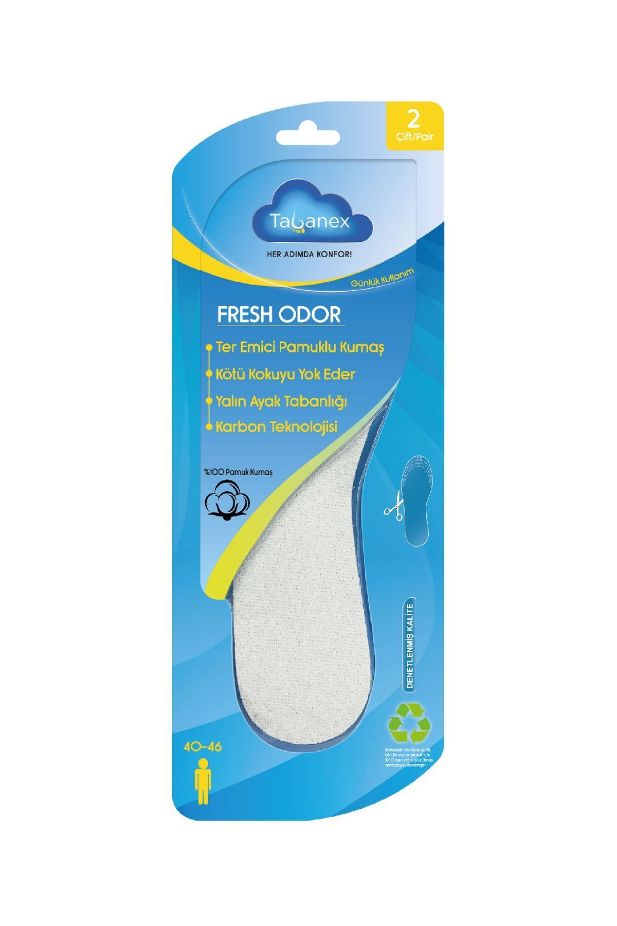 TABANEX Fresh Odor Tabanlık - Erkek
