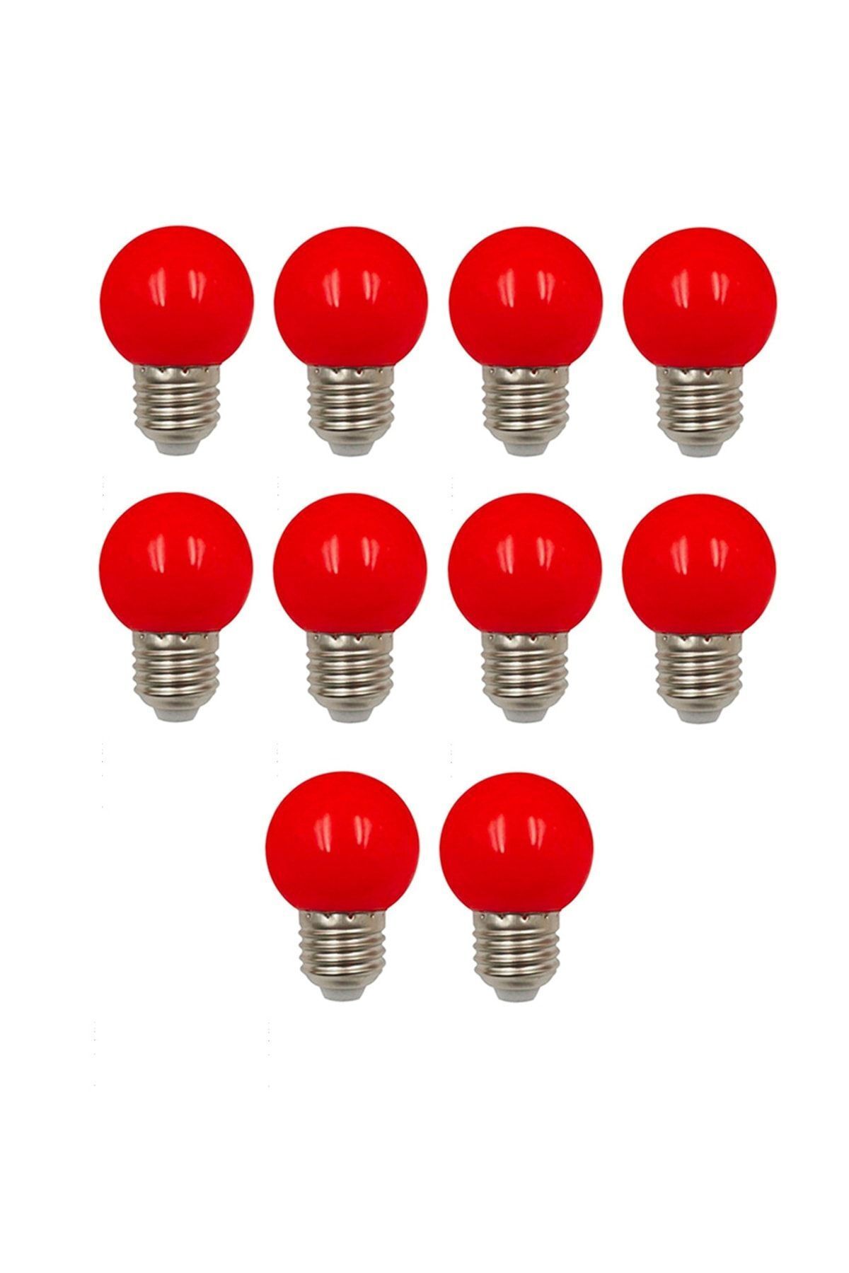 AC AYDINLATMA 1W Gece Led Ampul Kırmızı Işık 10 Adet