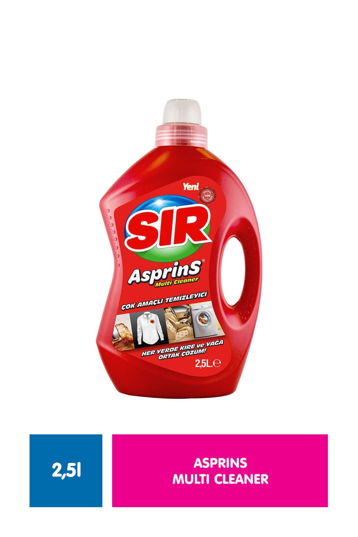 Sır Aspirins Multi Cleaner Sıvı Leke Çıkarıcı 2,5 LT