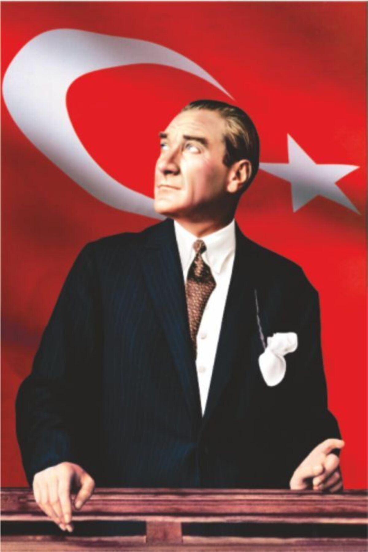 Asyabayrak Atatürk Posteri 70x105 cm Rashel Kumaş