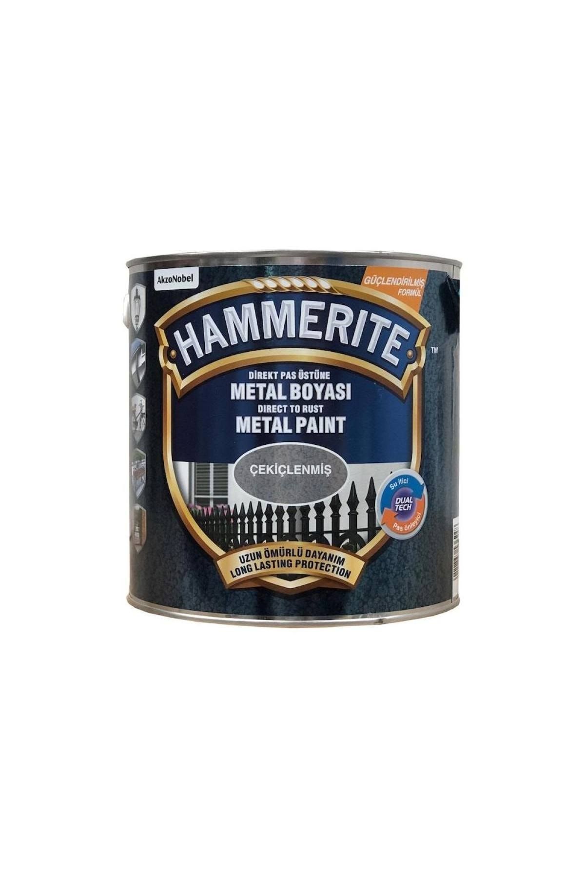 Marshall Hammerite Çekiçlenmiş Gümüş Gri 2,5lt (3,5 Kg)