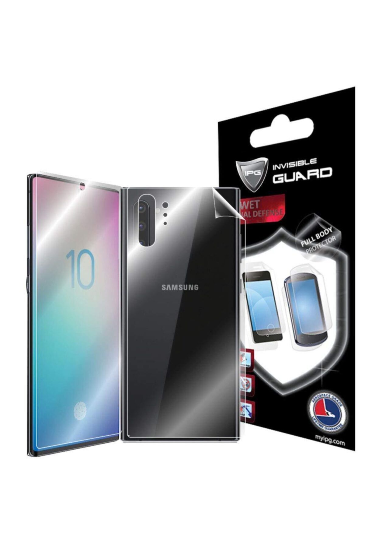 Ipg Samsung Galaxy Note 10 Plus Görünmez Hydrogel Tam Kaplama (EKRAN VE ARKA KORUMA)