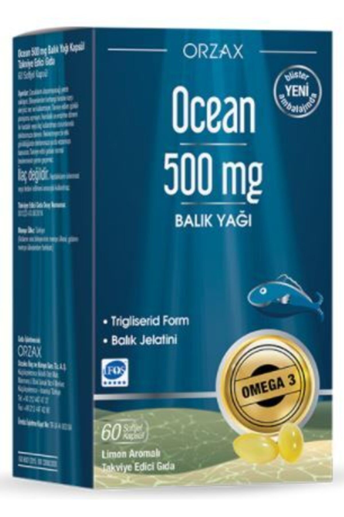 Ocean Ocean 500 Mg 60 Kapsül