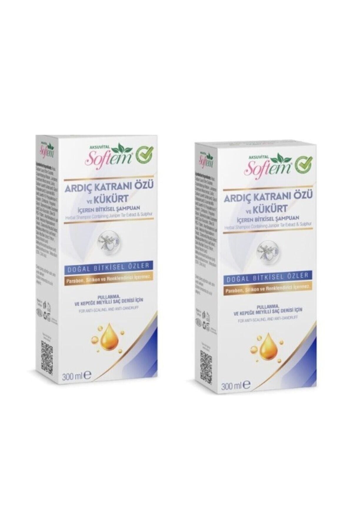 Softem Ardıç Katranı Özü Ve Kükürt Içeren Bitkisel Şampuan 300 Ml X2 Adet