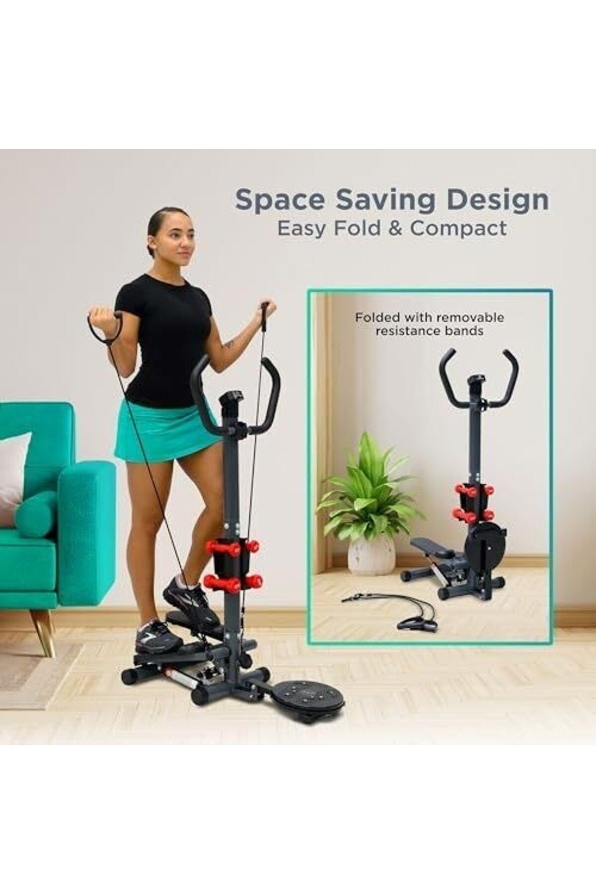 CKSpor Multi Fonksiyonel Stepper Egzersiz Aleti Stepper + Dumbell + Twister Set  CKS-70