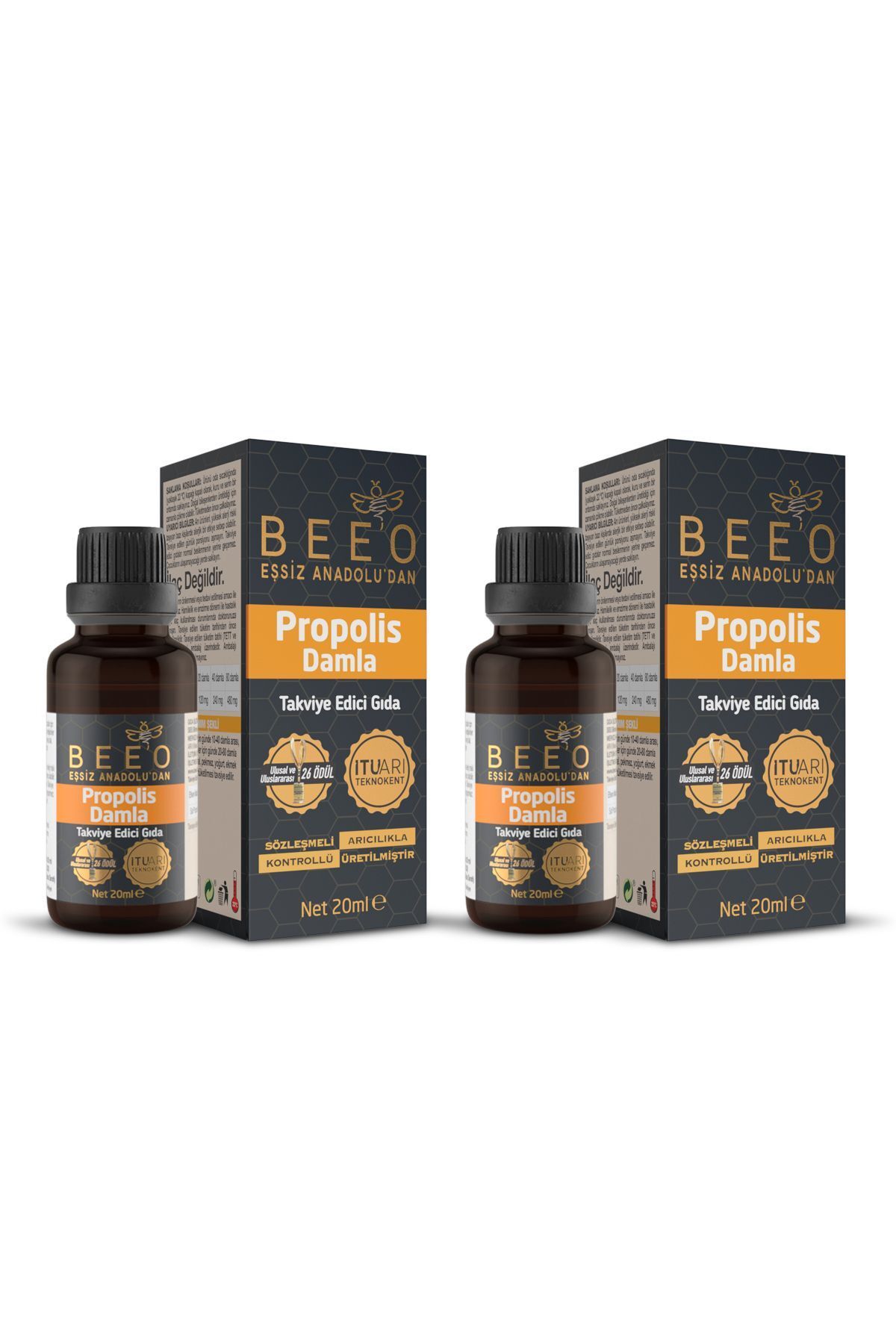 BEE'O 2 Adet 20 Ml Propolis Damla