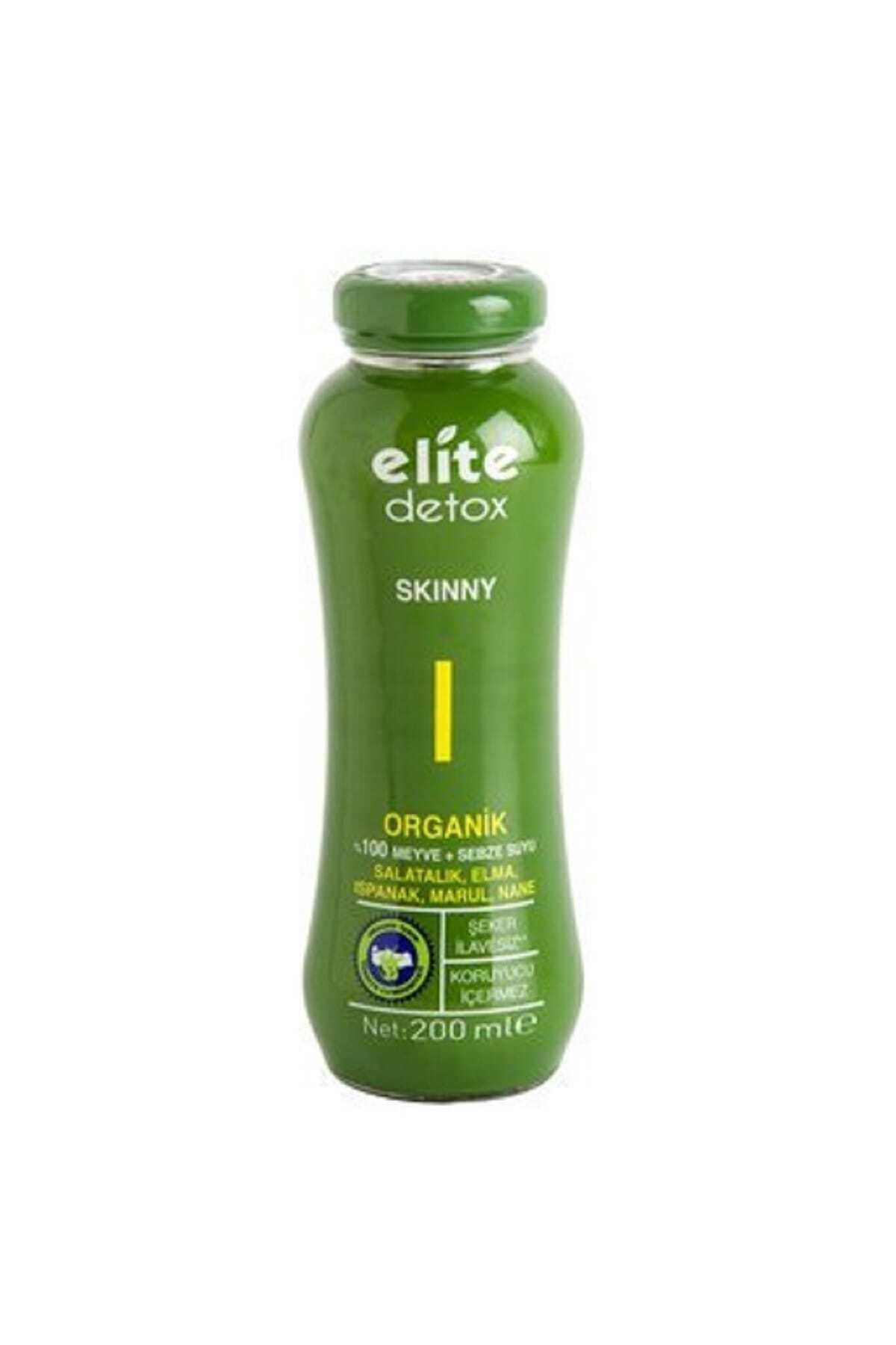 Elite Detox Skinny Organik Soğuk Sıkım %100 Meyve Ve Sebze Suyu 200 Ml